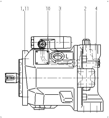 A A10V O 45 DFLR/31L-PSC62N00 — Drawing