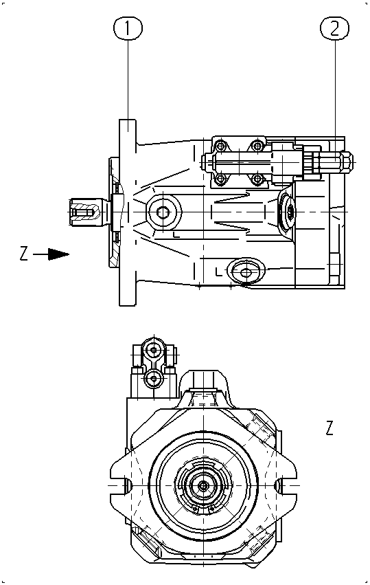 A A10V O 60 DFR1/52L-PUC11N00 -S1683 — Drawing