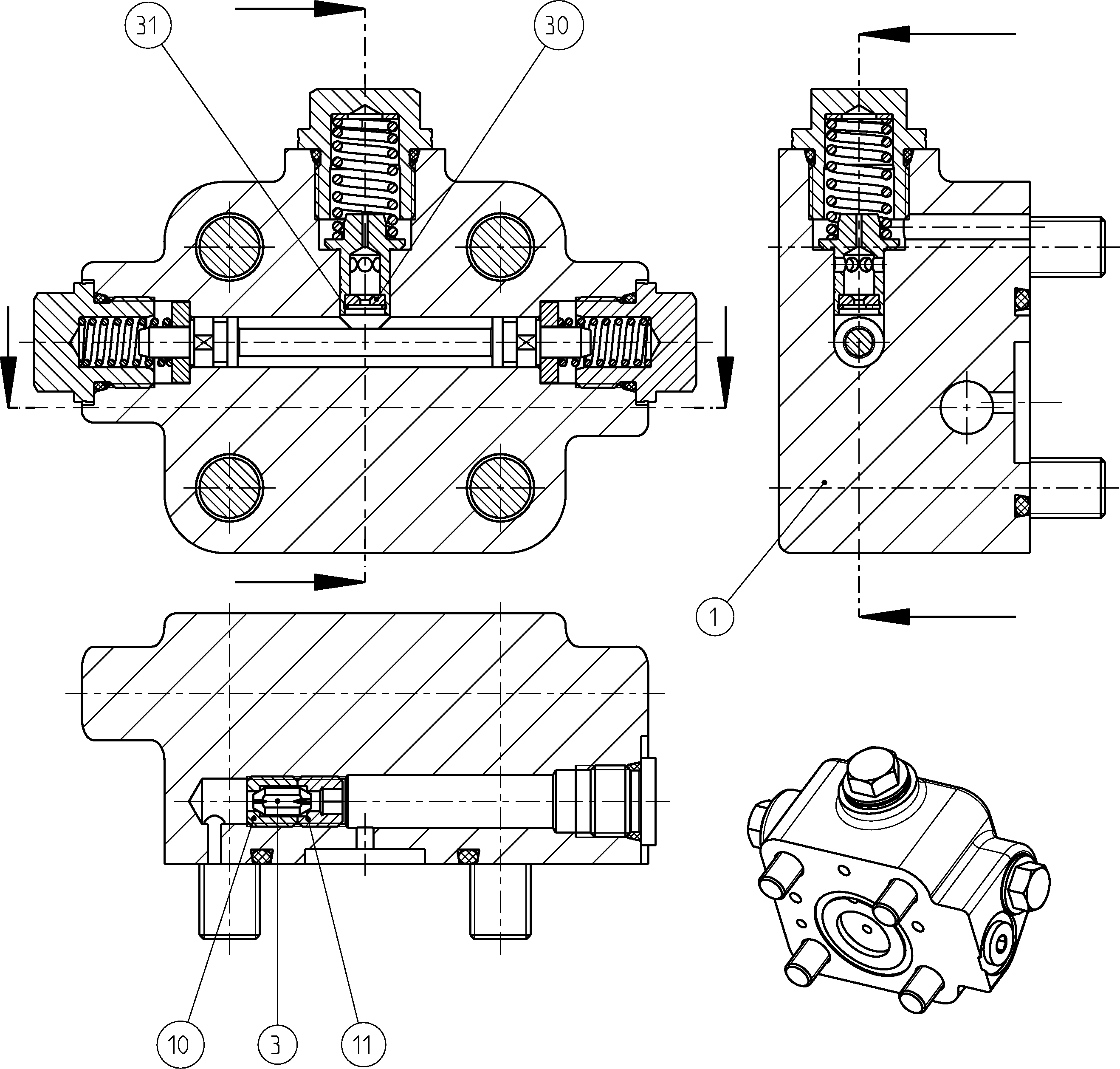 FLUSH/BOOST PRESSURE VALVE — Drawing