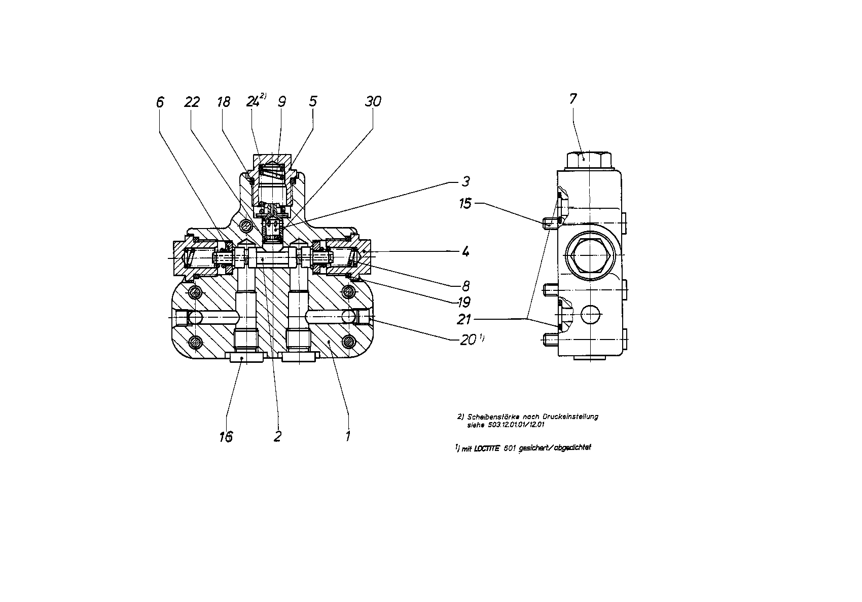 FLUSH/BOOST PRESSURE VALVE — Drawing
