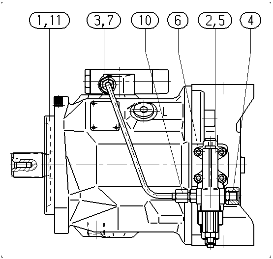 A A10V O 74 DFLR/31R-VSC42N00 -S1155 — Drawing