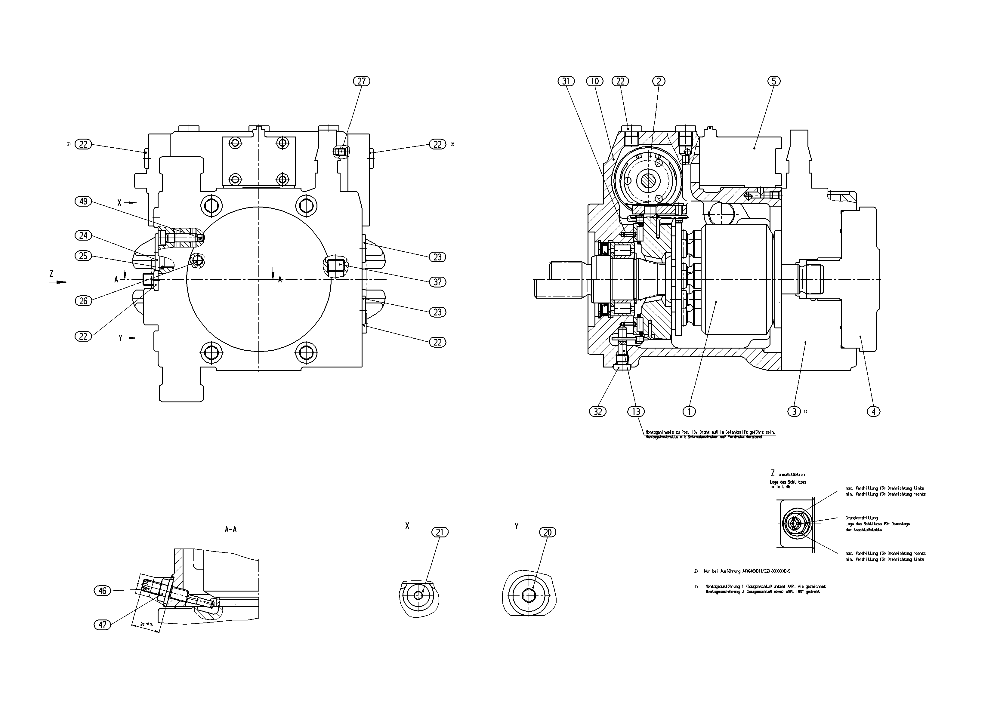 AXIAL-PISTON PUMP — Drawing