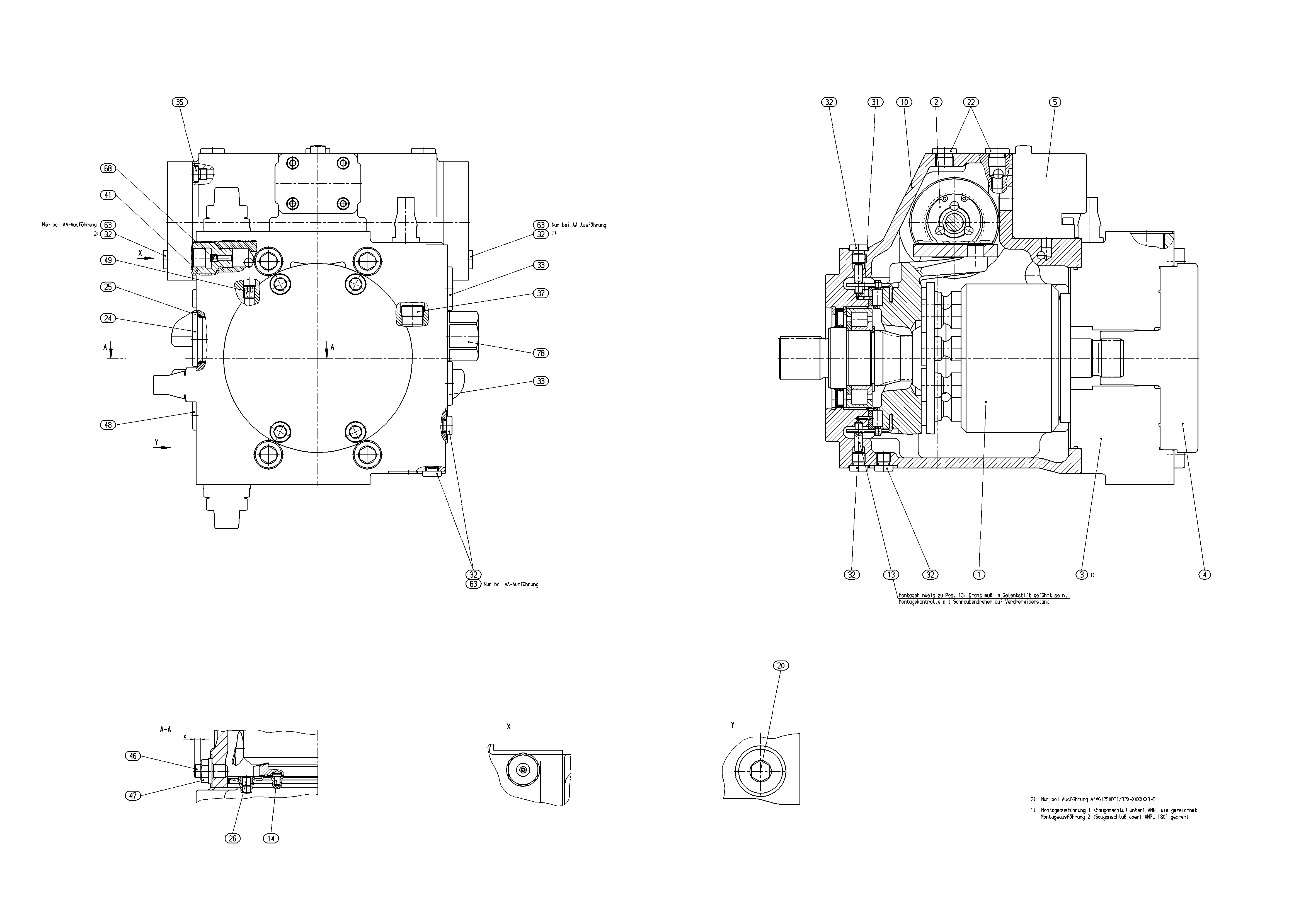 AA4VG125HD1D1/32R-NSF52F691D-S — Drawing