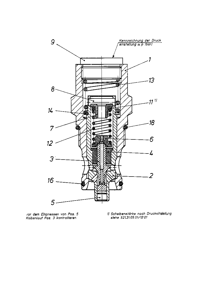 PRESSURE RELIEF VALVE — Drawing