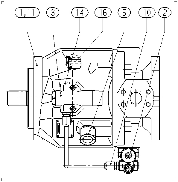 A A10V O 71 DFLR/31R-VSC42K01 -S2958 — Drawing