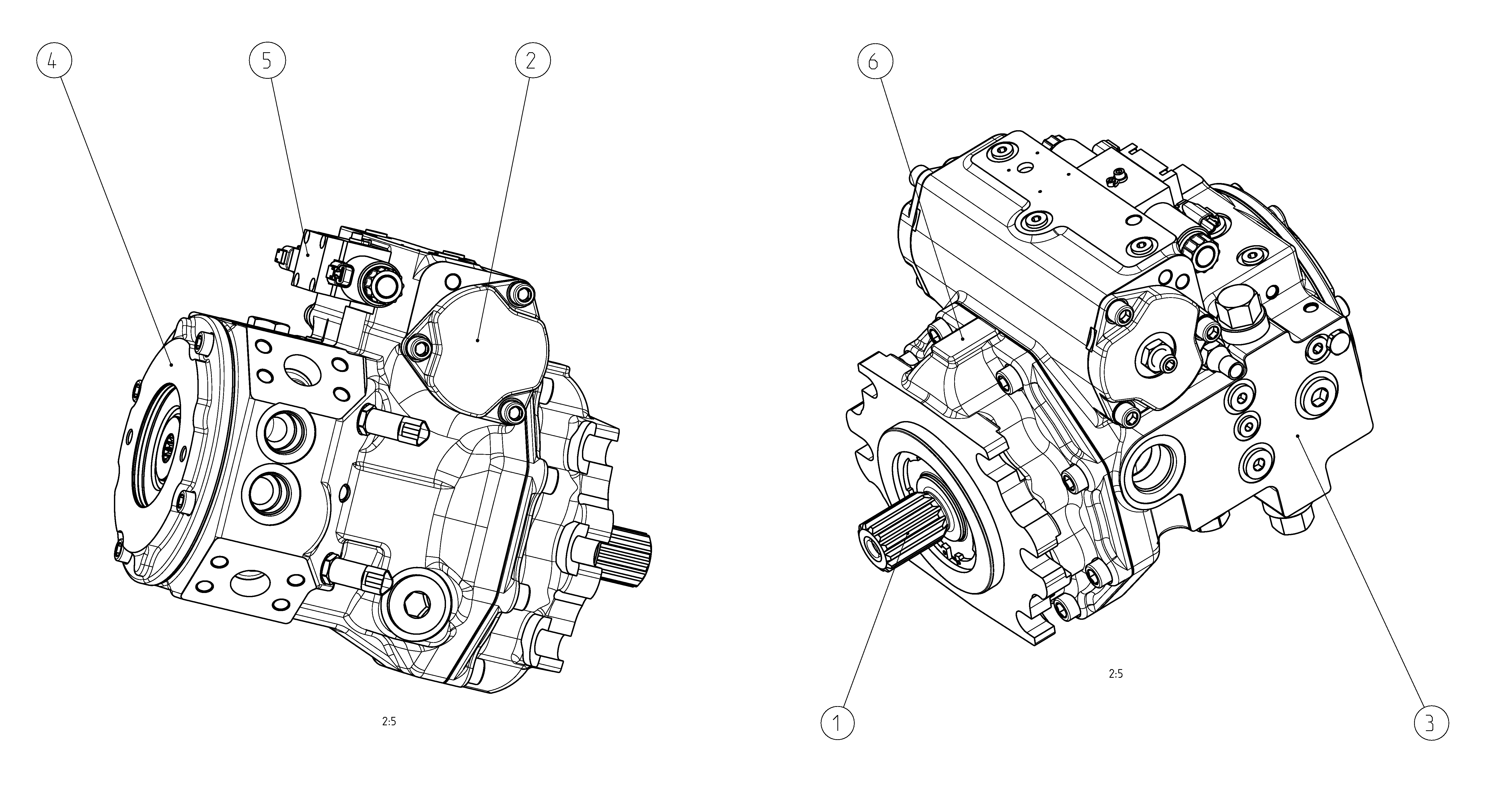A4VG145EP1DP000/40ARND6T11FB2S4AD40-0 — Drawing