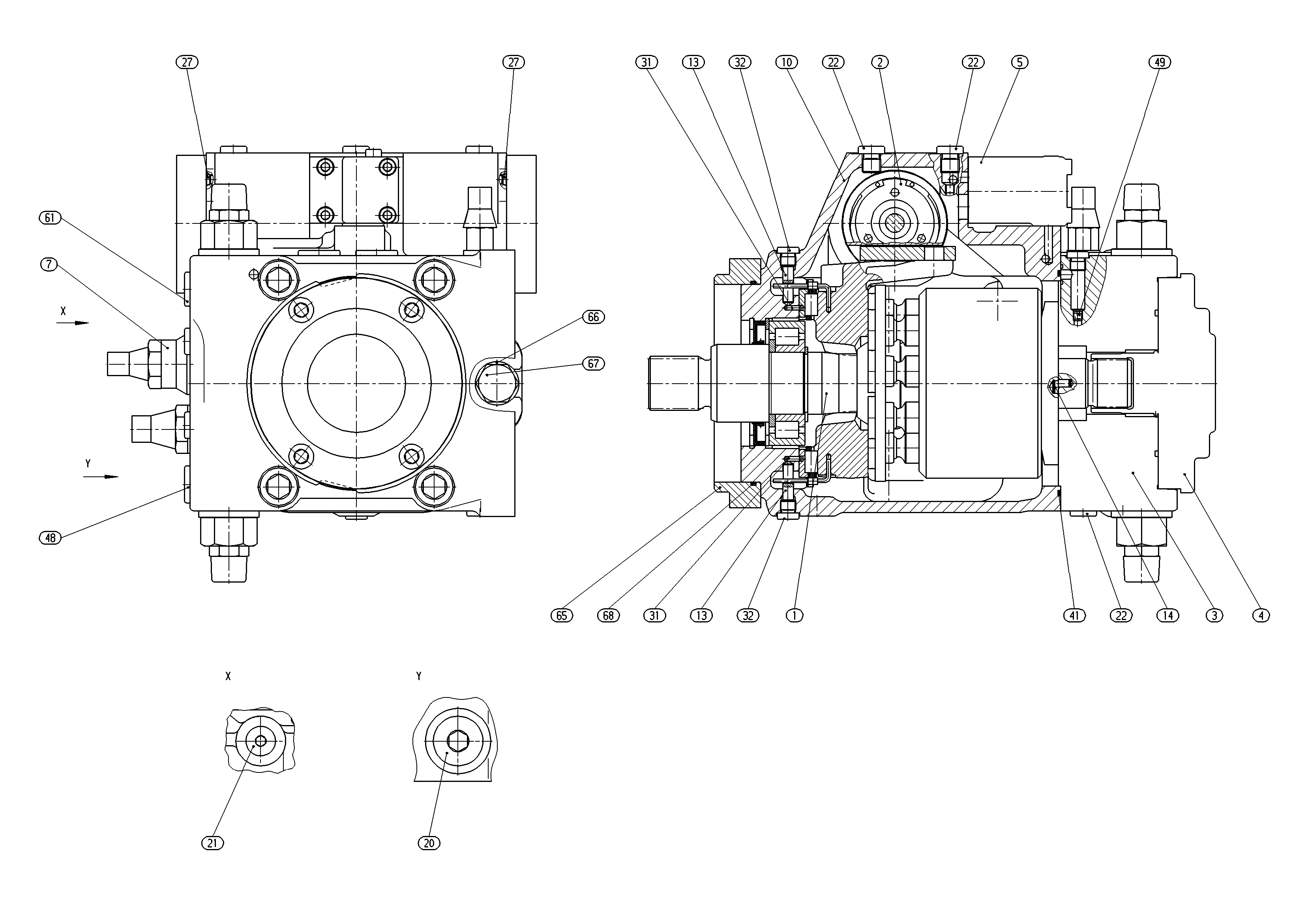 A4VG90DA2D2/32L-NZD10F001SH-S — Drawing