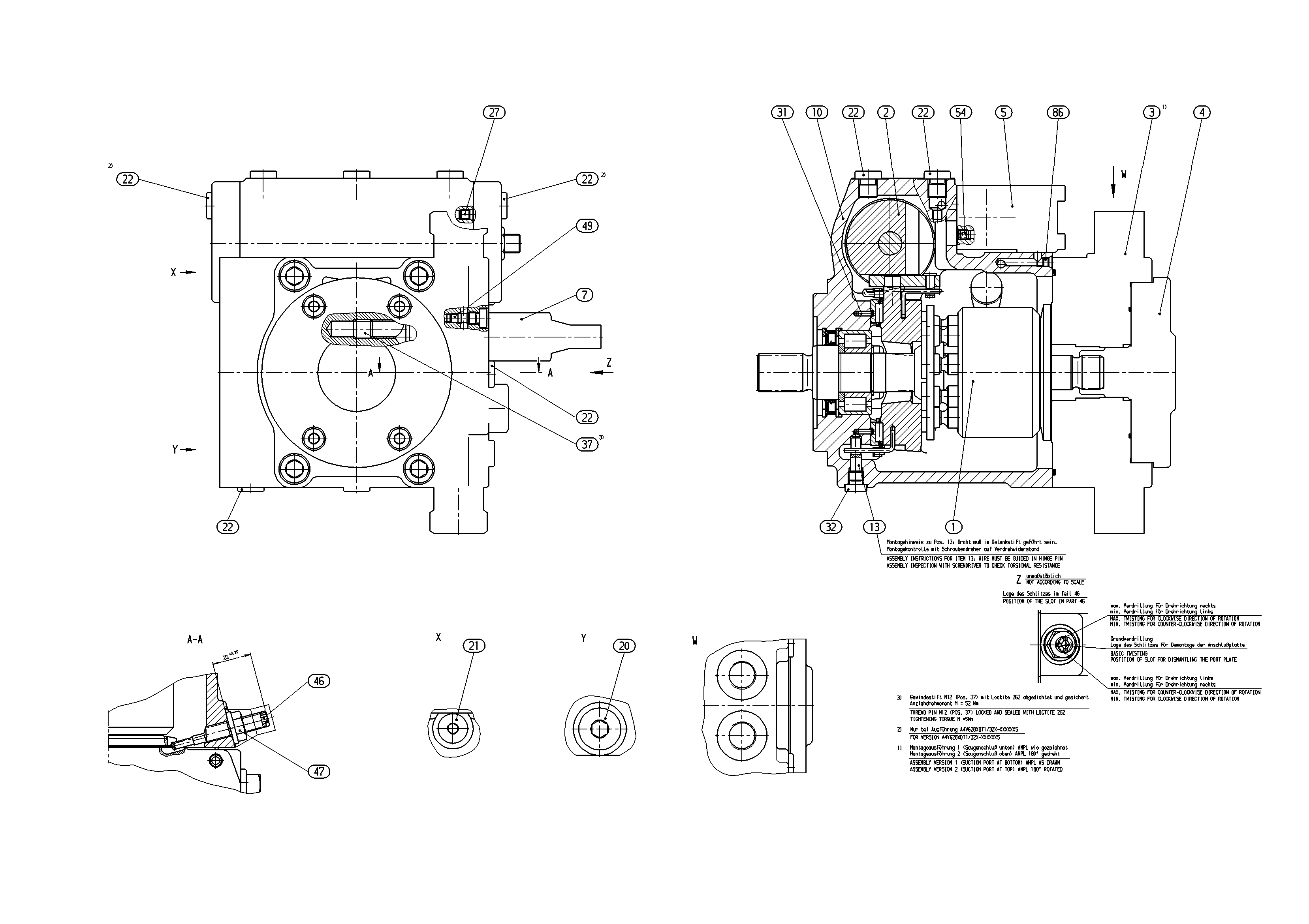 A4VG28DA1DT2/32R-NSC10F015D — Drawing
