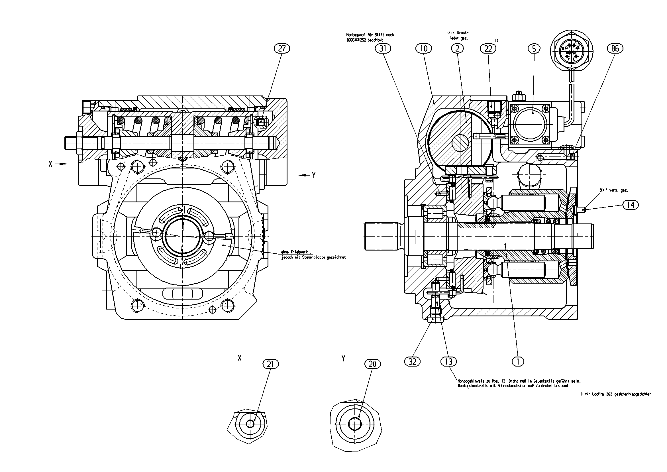 A4VG28EP11/32L-XZXXXN00XE-S — Drawing