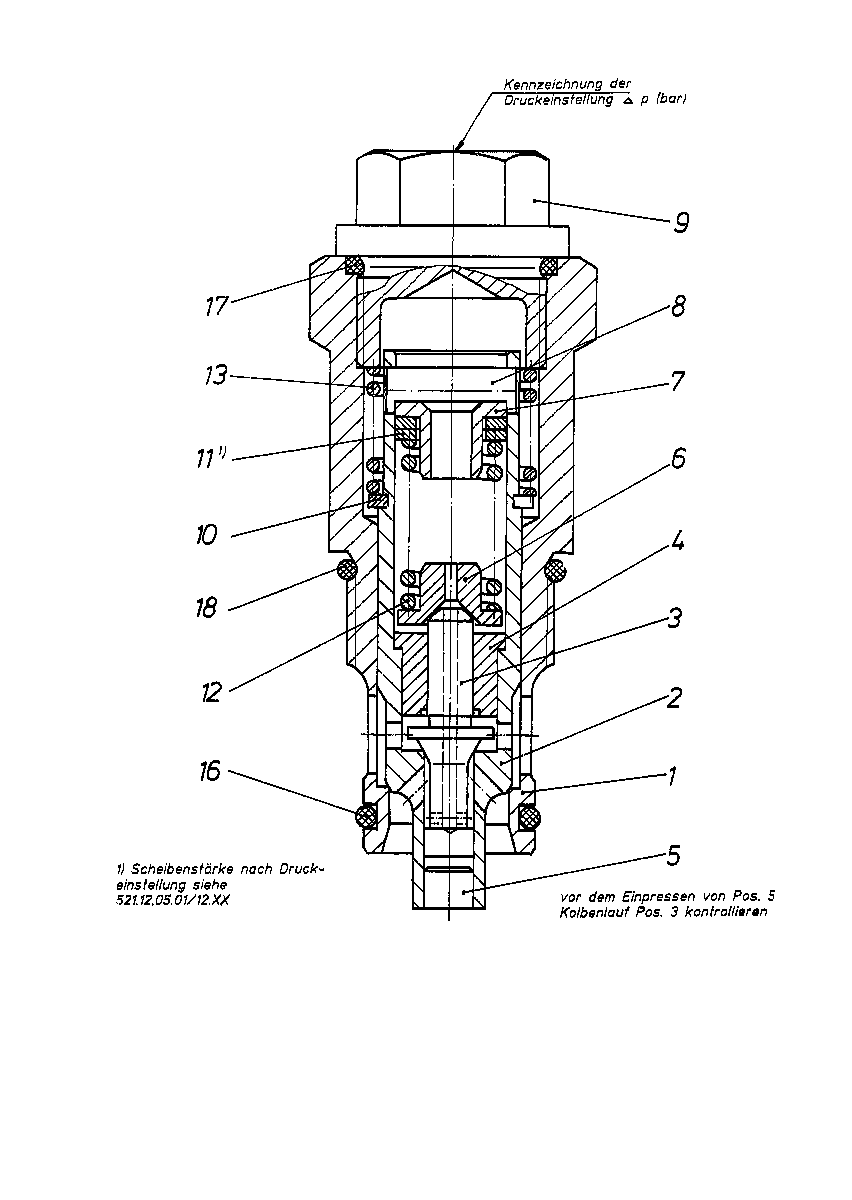 PRESSURE RELIEF VALVE — Drawing