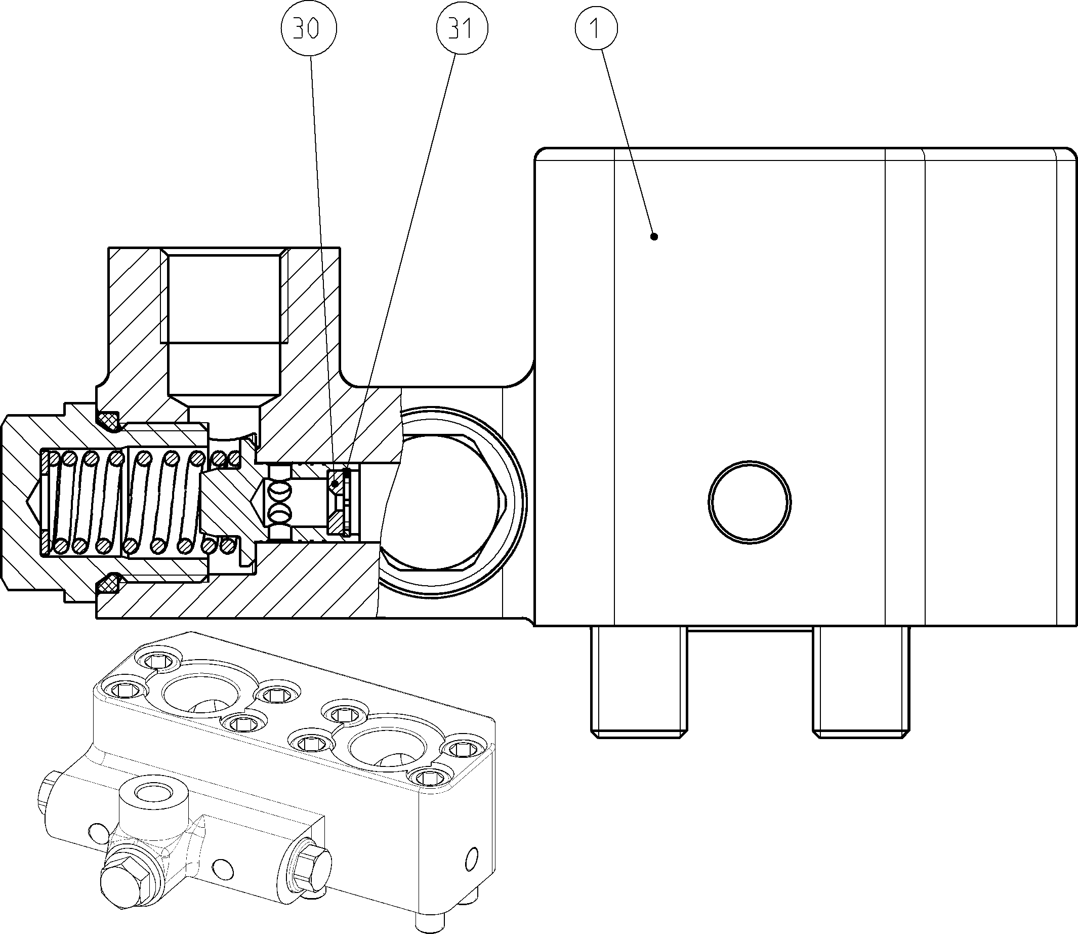 FLUSH/BOOST PRESSURE VALVE — Drawing