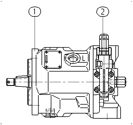A A10V O 28 DRG /31R-PCC12N00 -SO622 — Drawing