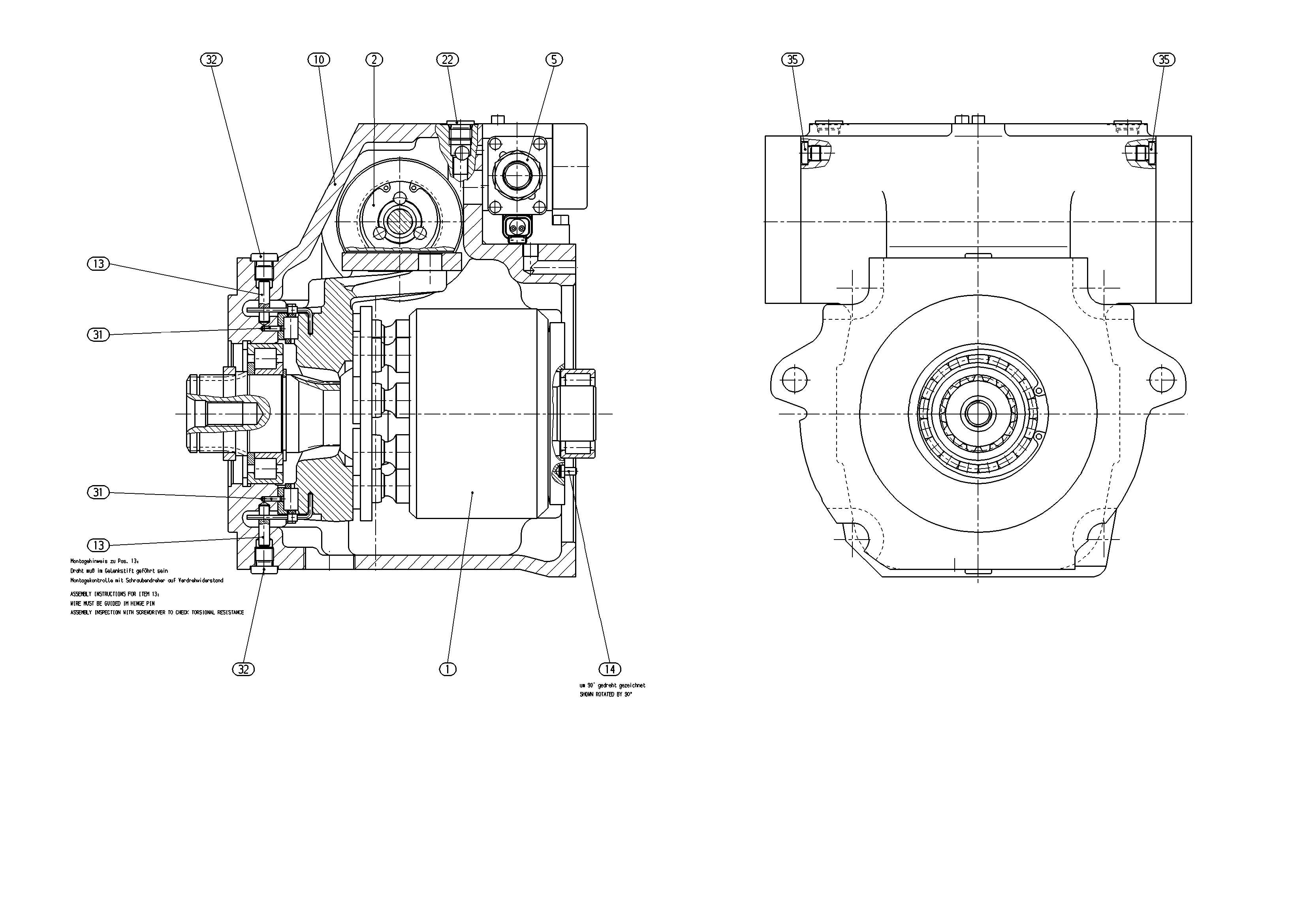 AXIAL-PISTON PUMP — Drawing