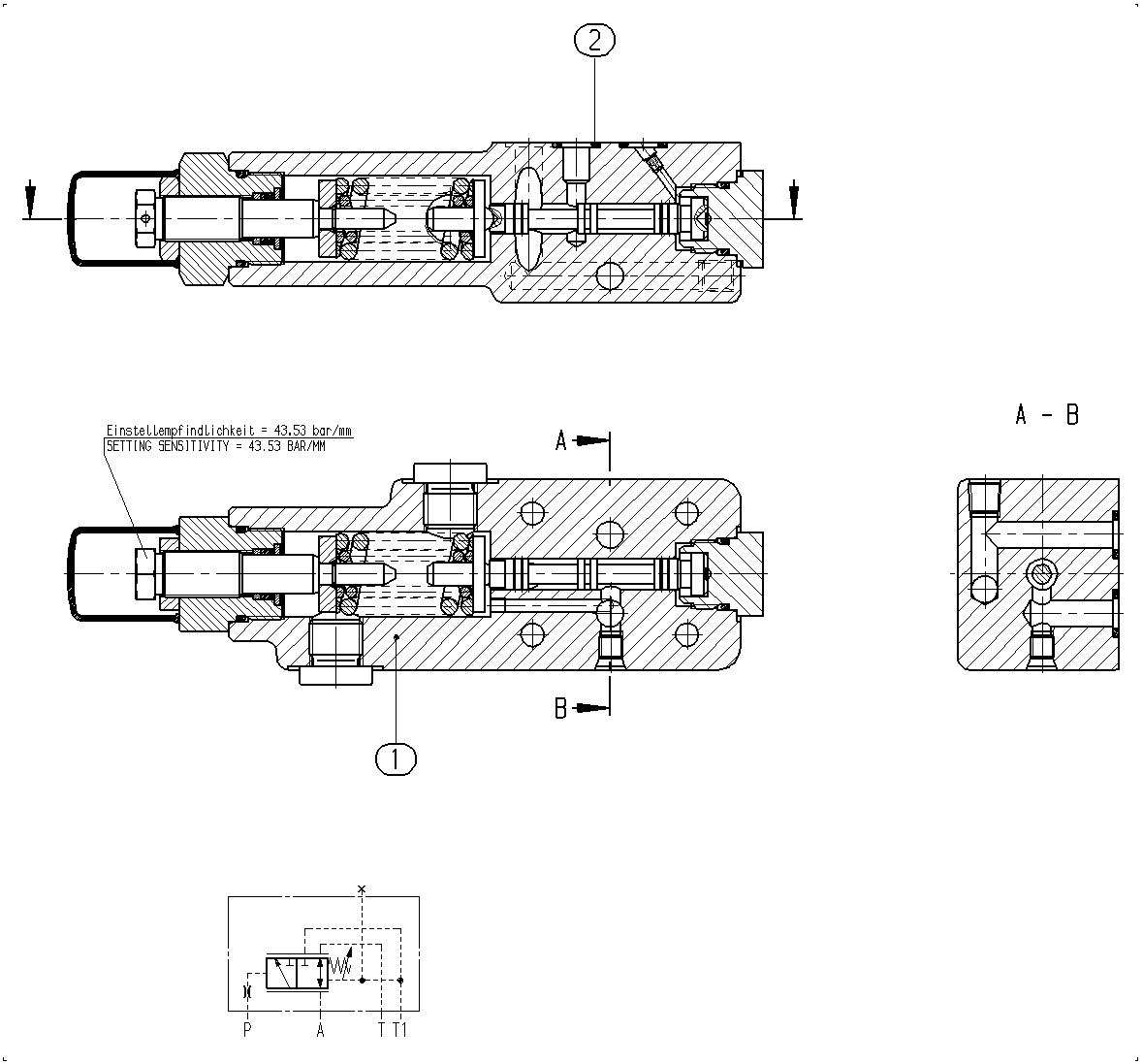 STEUERV. A4VS DR F.HD/30 P DRUCKABBAU — Drawing