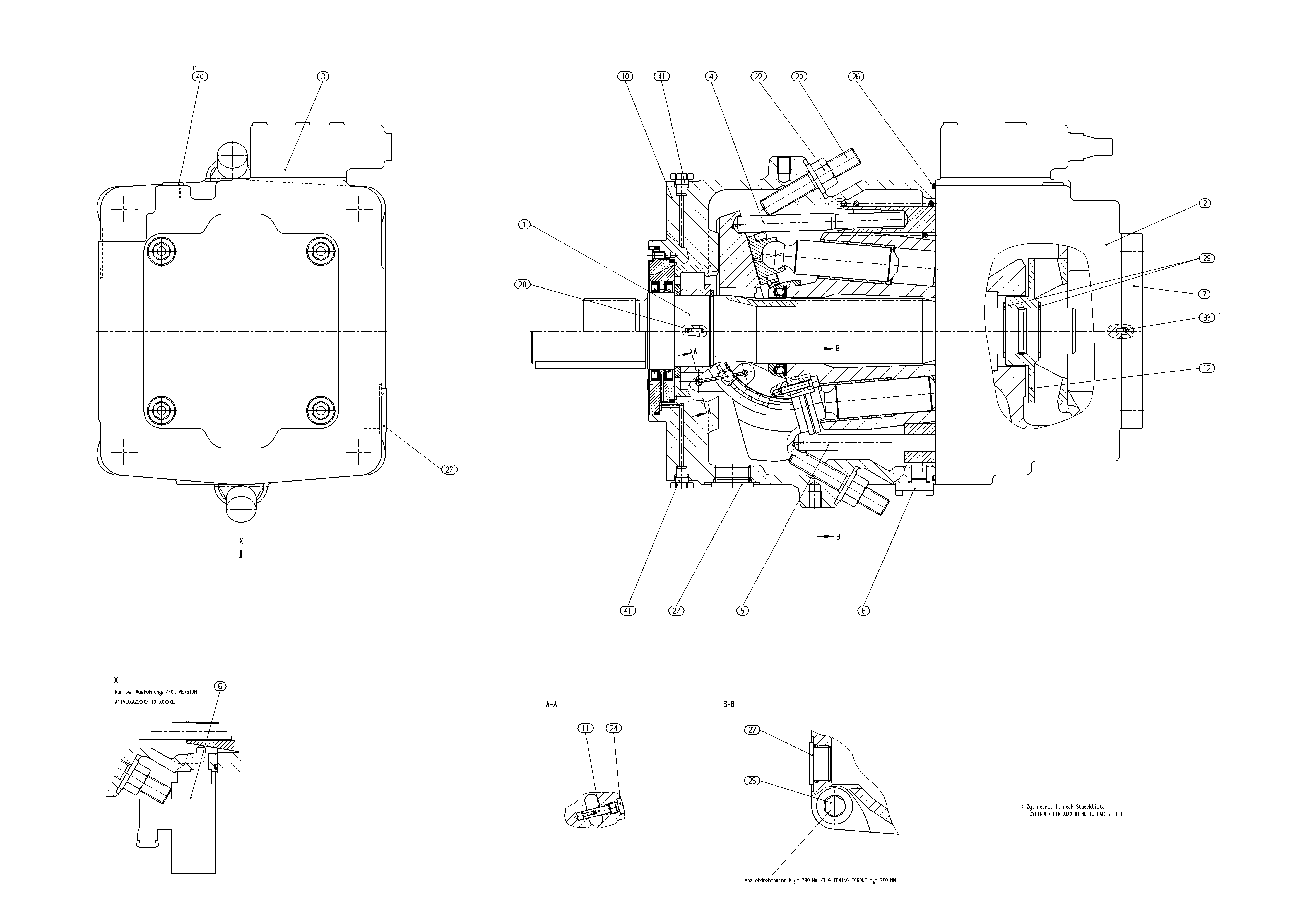 AA11VLO260EP2/11R-NXDXXK02X-S — Drawing