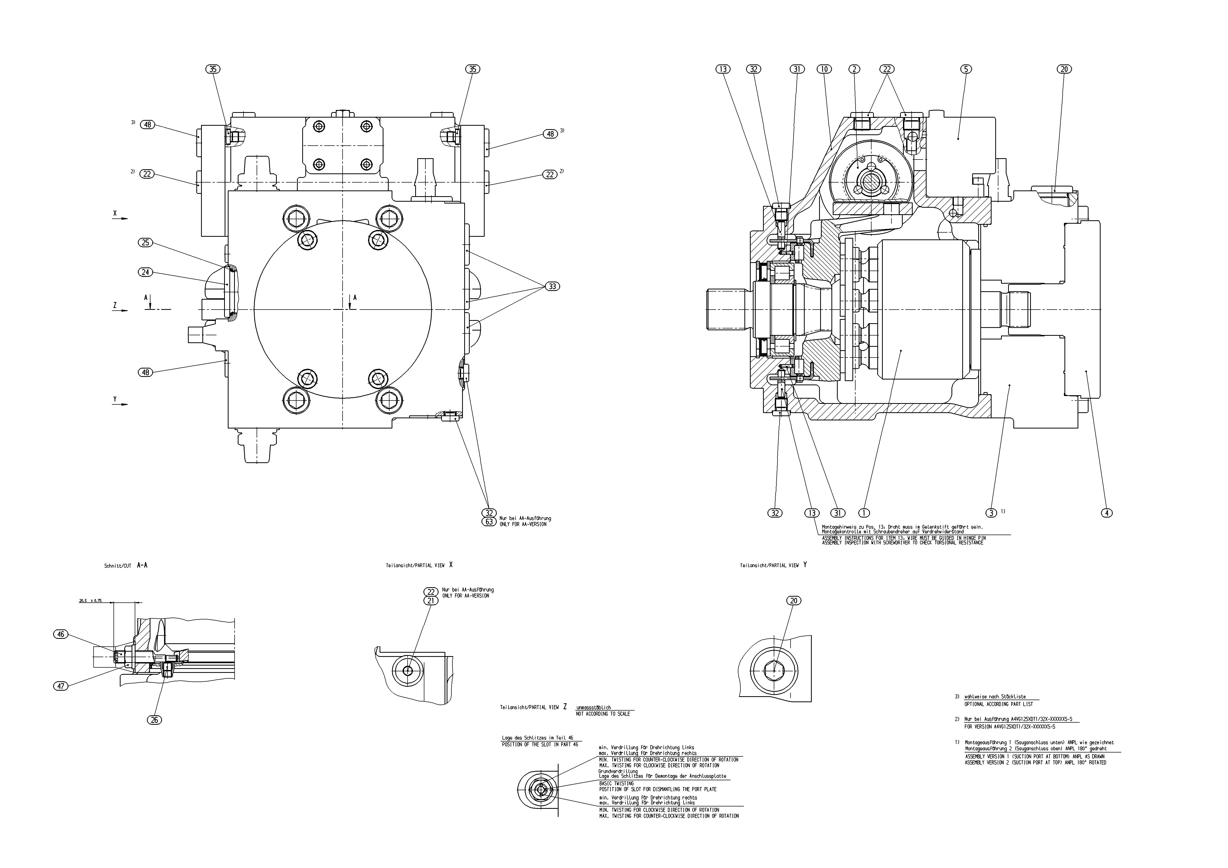 A4VG125EP0XMT1/32R-NSF02F071SP-S — Drawing