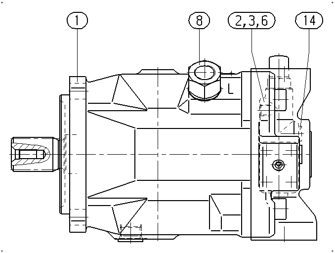 A A10V O140 DFR1/31L-VSD12N00 E — Drawing