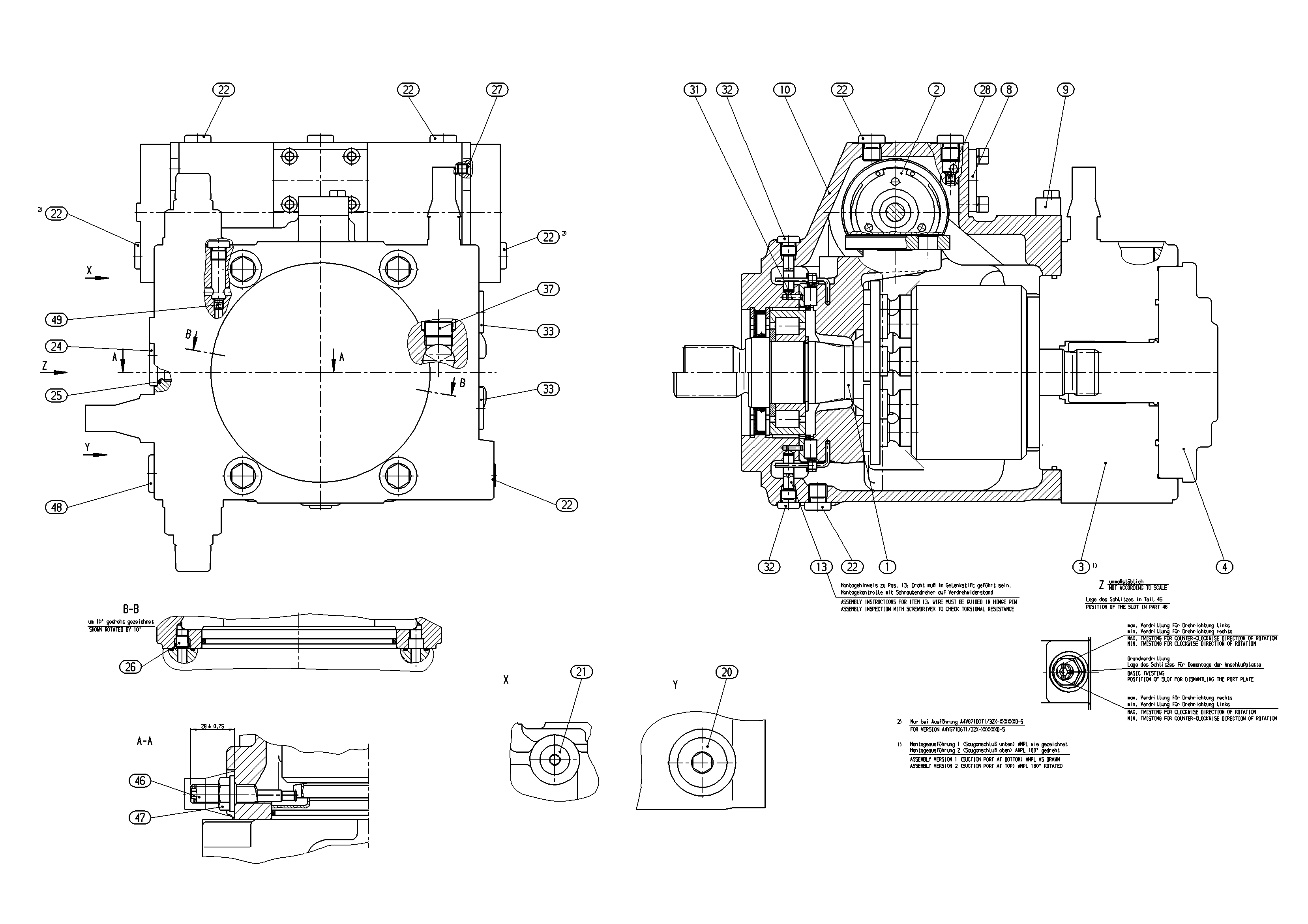 AXIAL-PISTON PUMP — Drawing