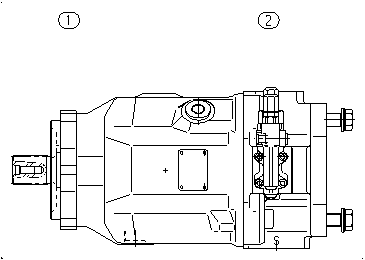 AH A10V O100 DFR1/31R-VSD73K07 -S1933 — Drawing