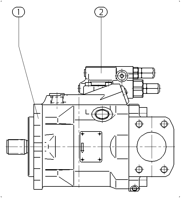AA10VO60DFR/52R-VUC12N00-SO834 — Drawing