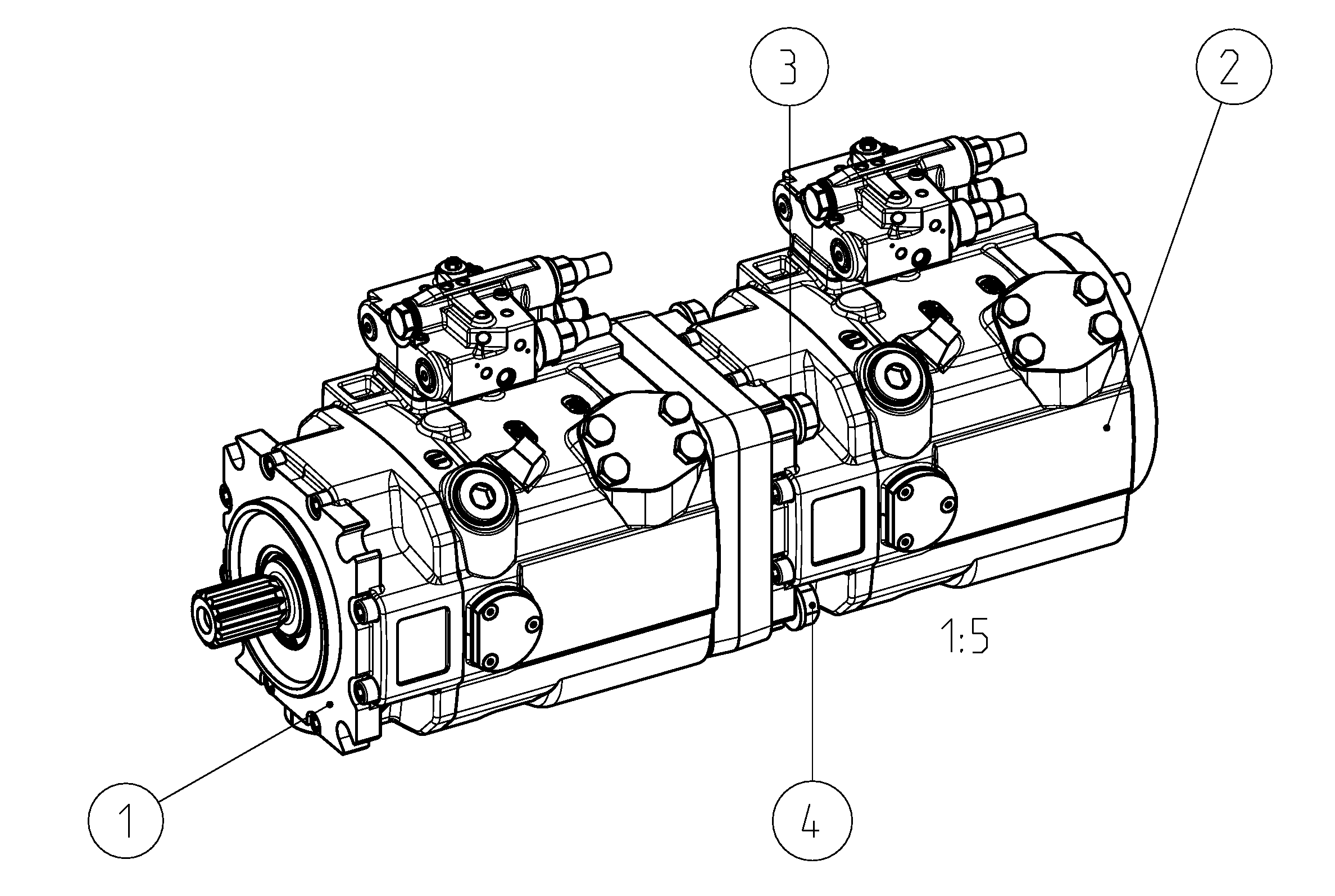 A11VO145LRDRS0A00/40+A11VO145LRDRS0A00/ — Drawing