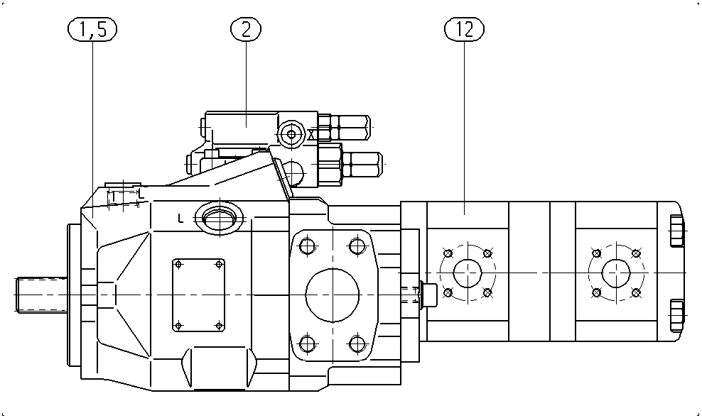 A A10V O 45 DFR1/52R-PRC12H00 -SO779 — Drawing