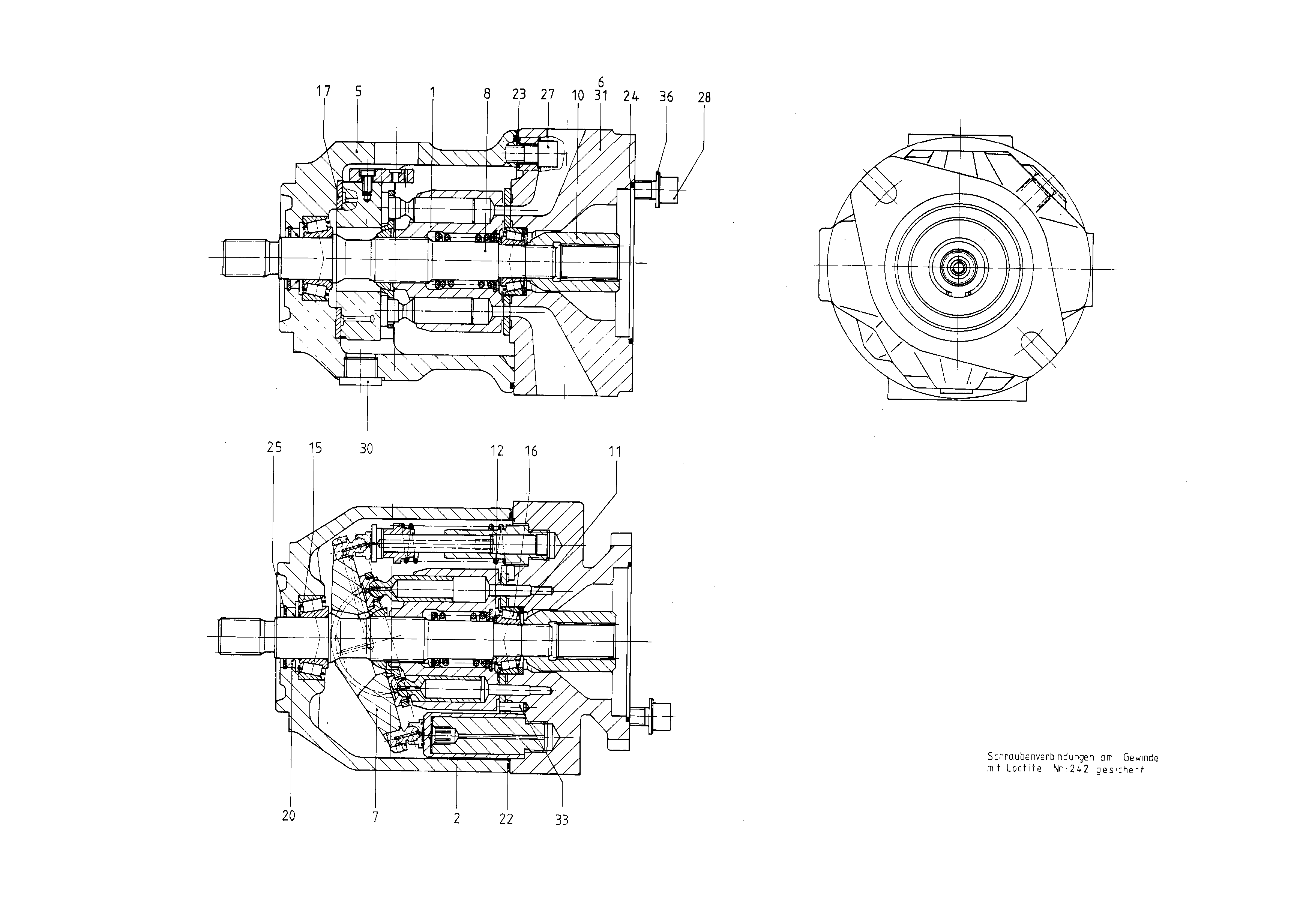 G A10V O 45 OV /31R-VSC62K01 LR -SO136 — Drawing