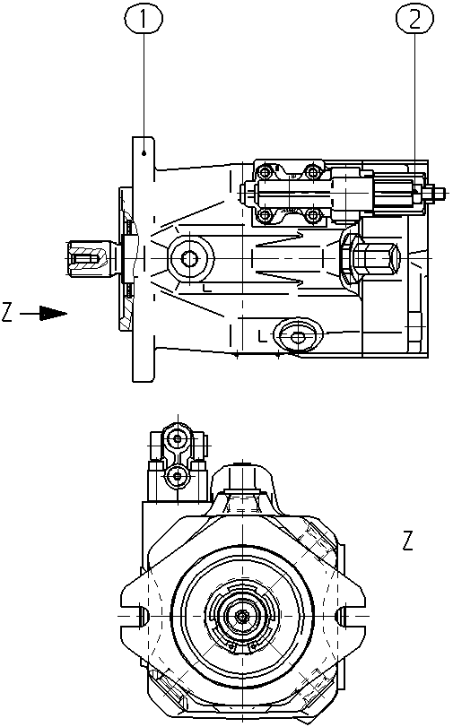 AXIAL-PISTON PUMP — Drawing