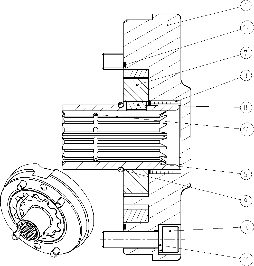 INTERNAL GEAR PUMP — Drawing