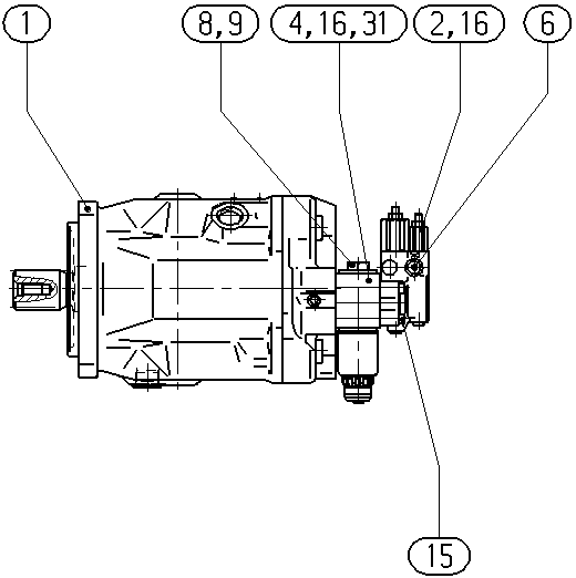 AXIAL-PISTON PUMP — Drawing