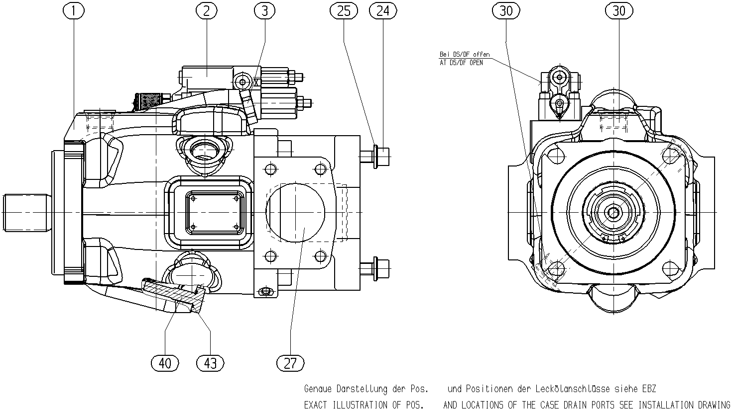 A A10V O 45 DRS /53L-VSC12K68 -S2374 — Drawing