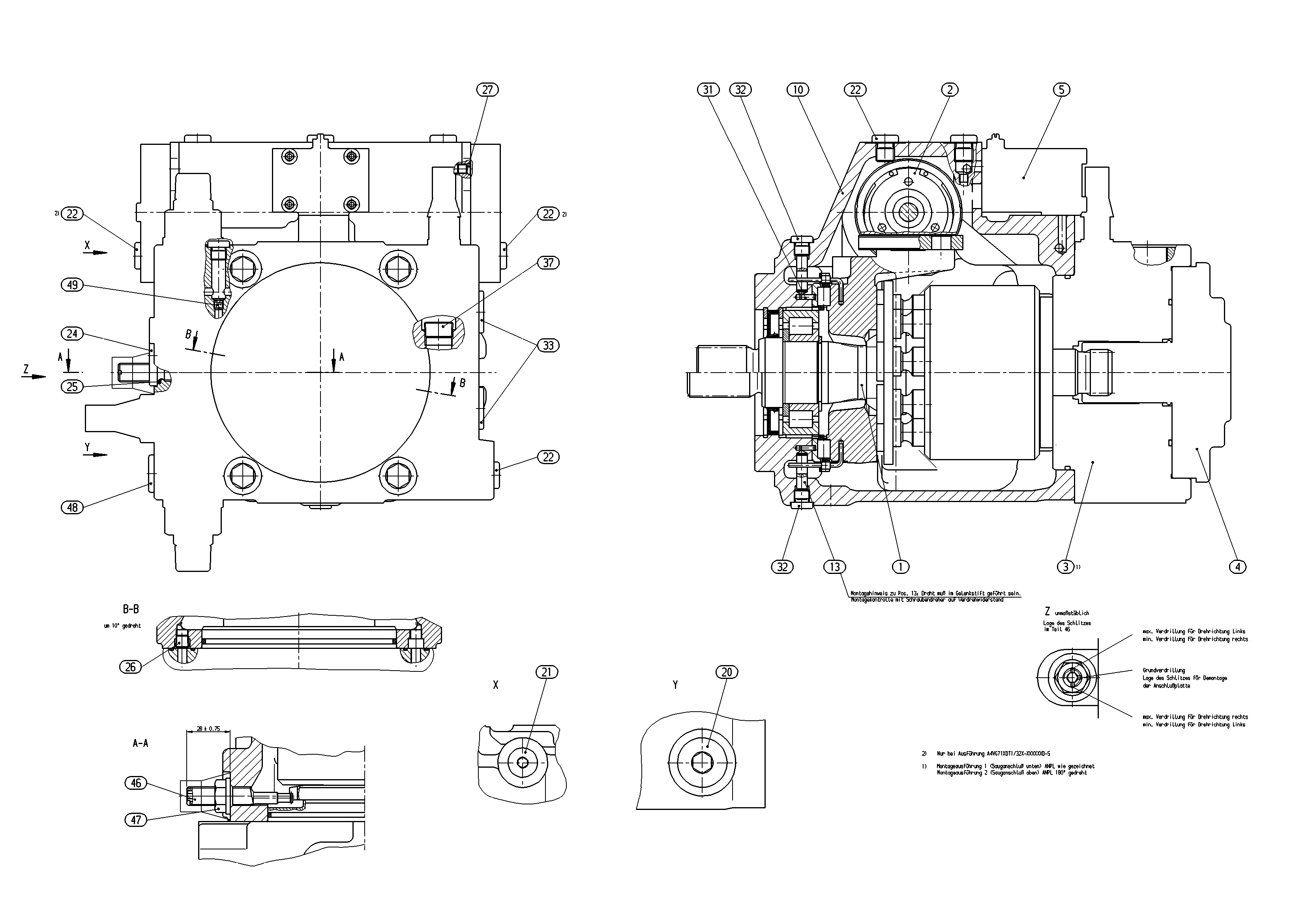 A4VG71EP3D1/32R-NSF02F071DH-S — Drawing