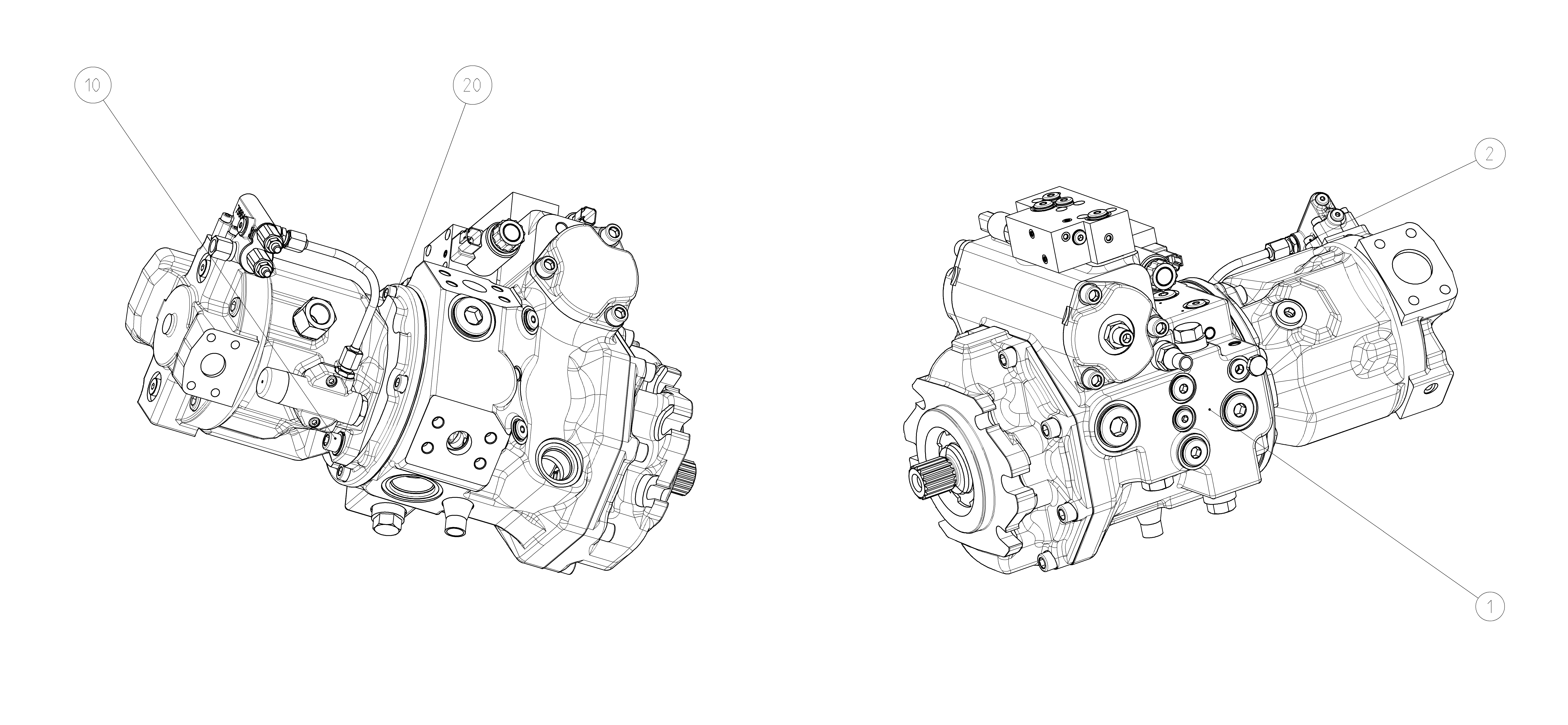 A4VG085EV2DP000/40+A10VO45DFLR/31 — Drawing