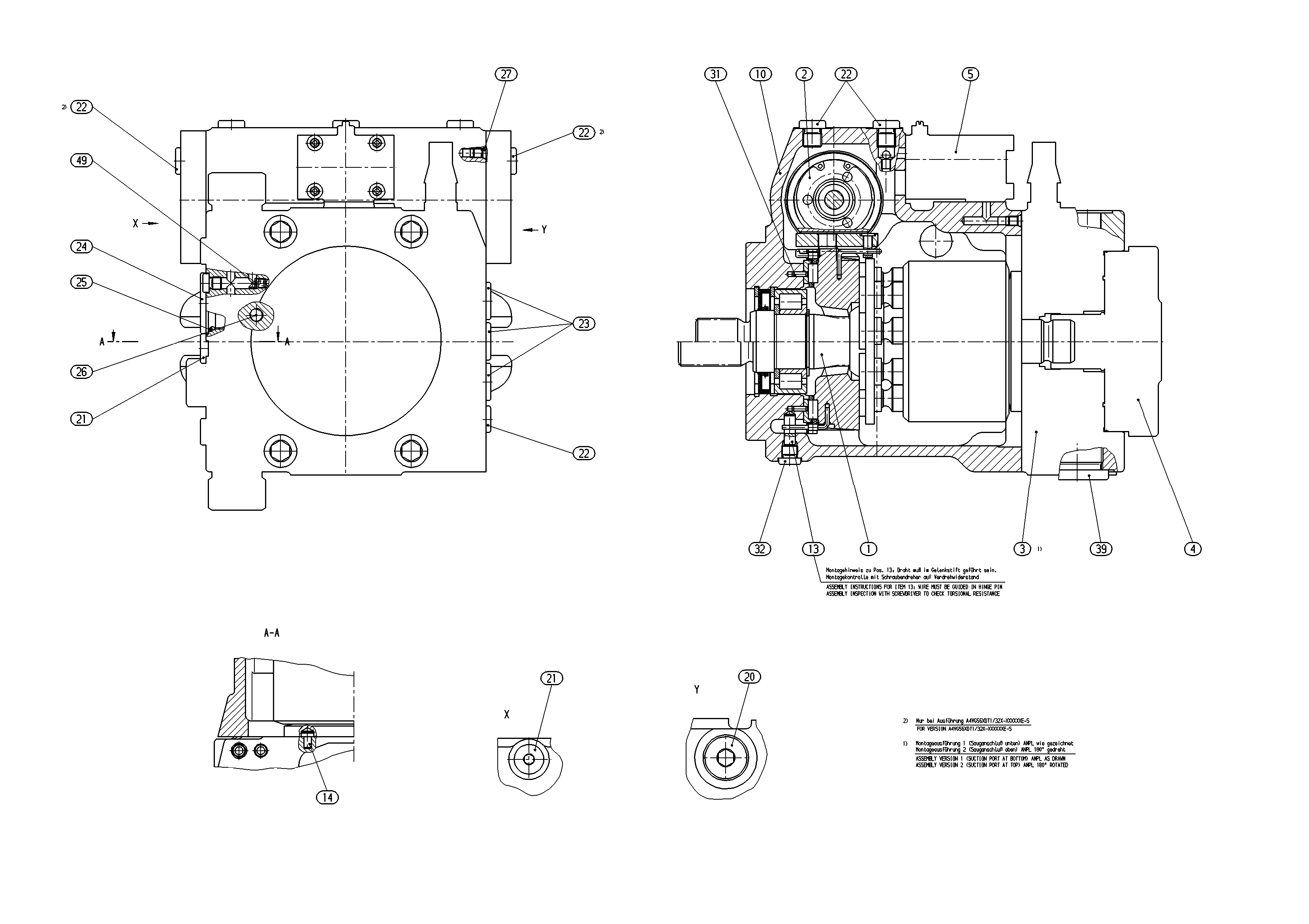 AXIAL-PISTON PUMP — Drawing