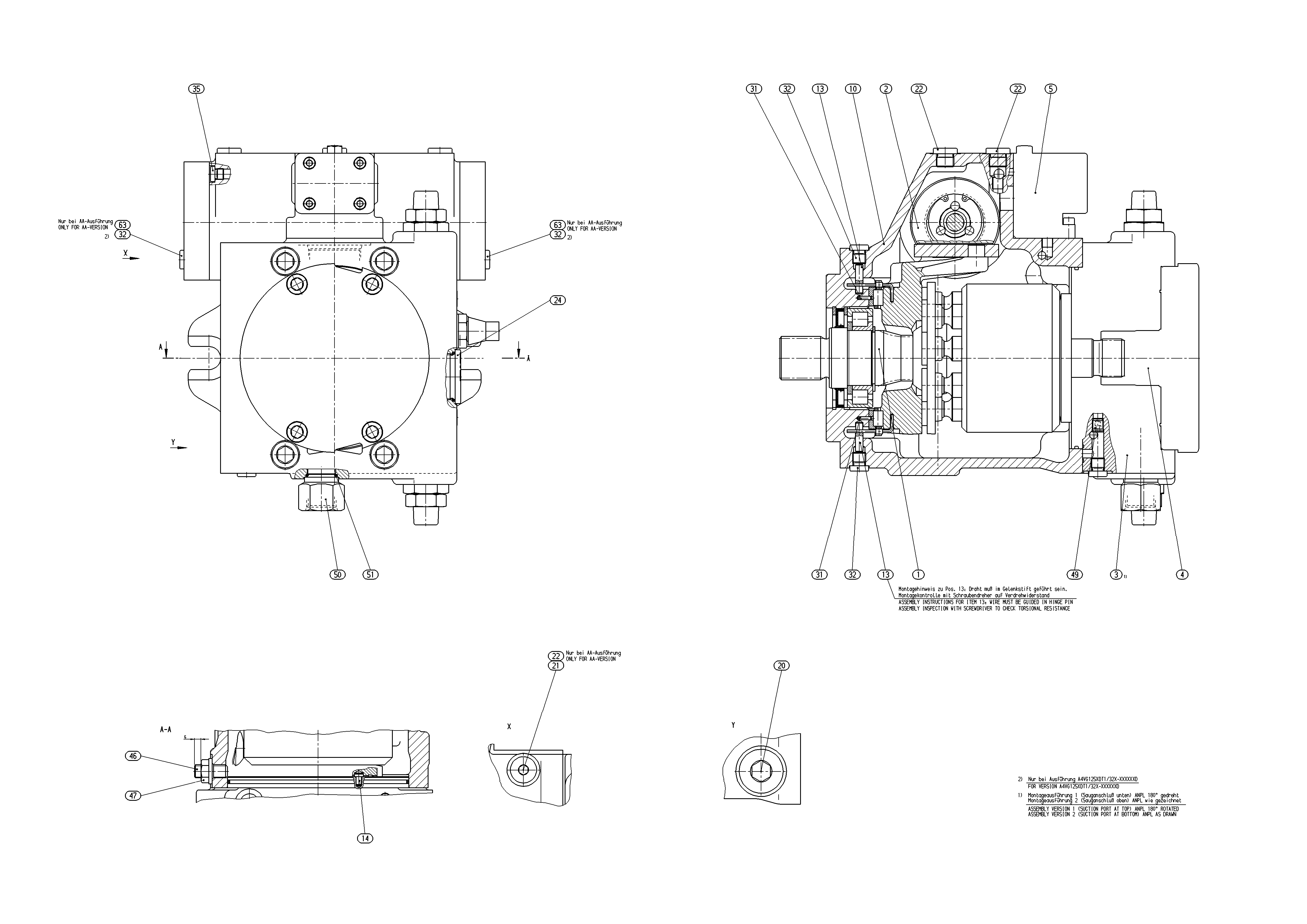 AA4VG125HD1/32L-NSFXXFXX1D-S — Drawing