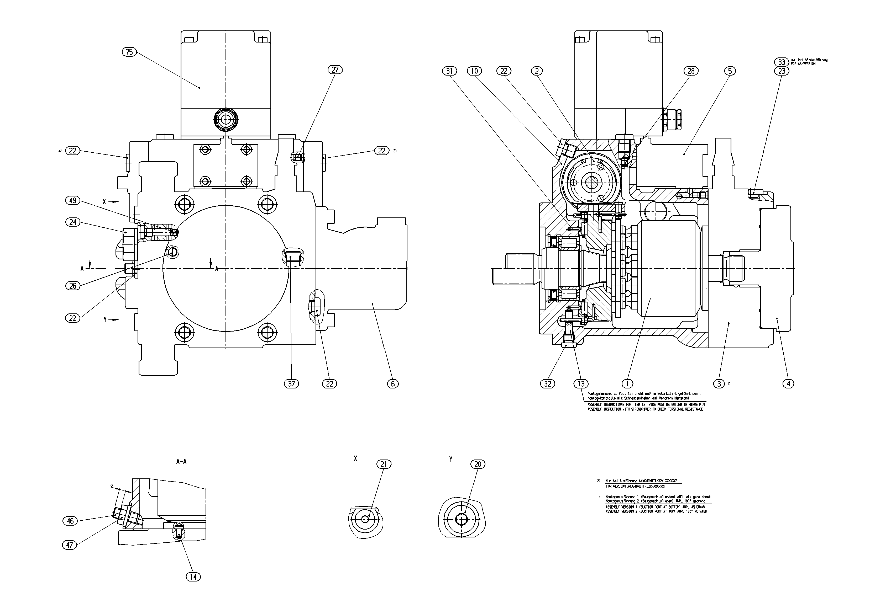 A4VG40EP2DM1/32R-NSC02F00XM-S — Drawing
