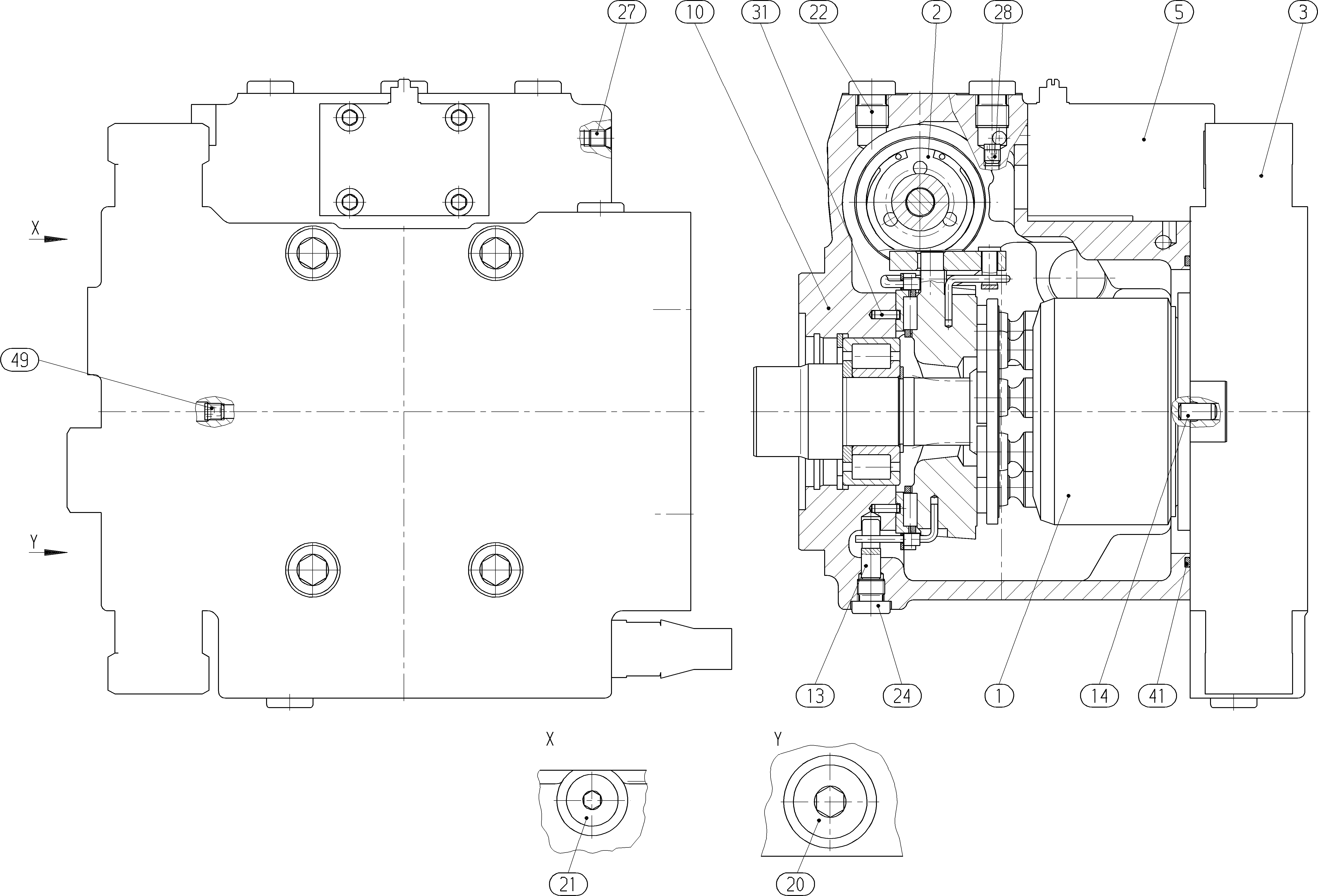 AXIAL-PISTON PUMP — Drawing