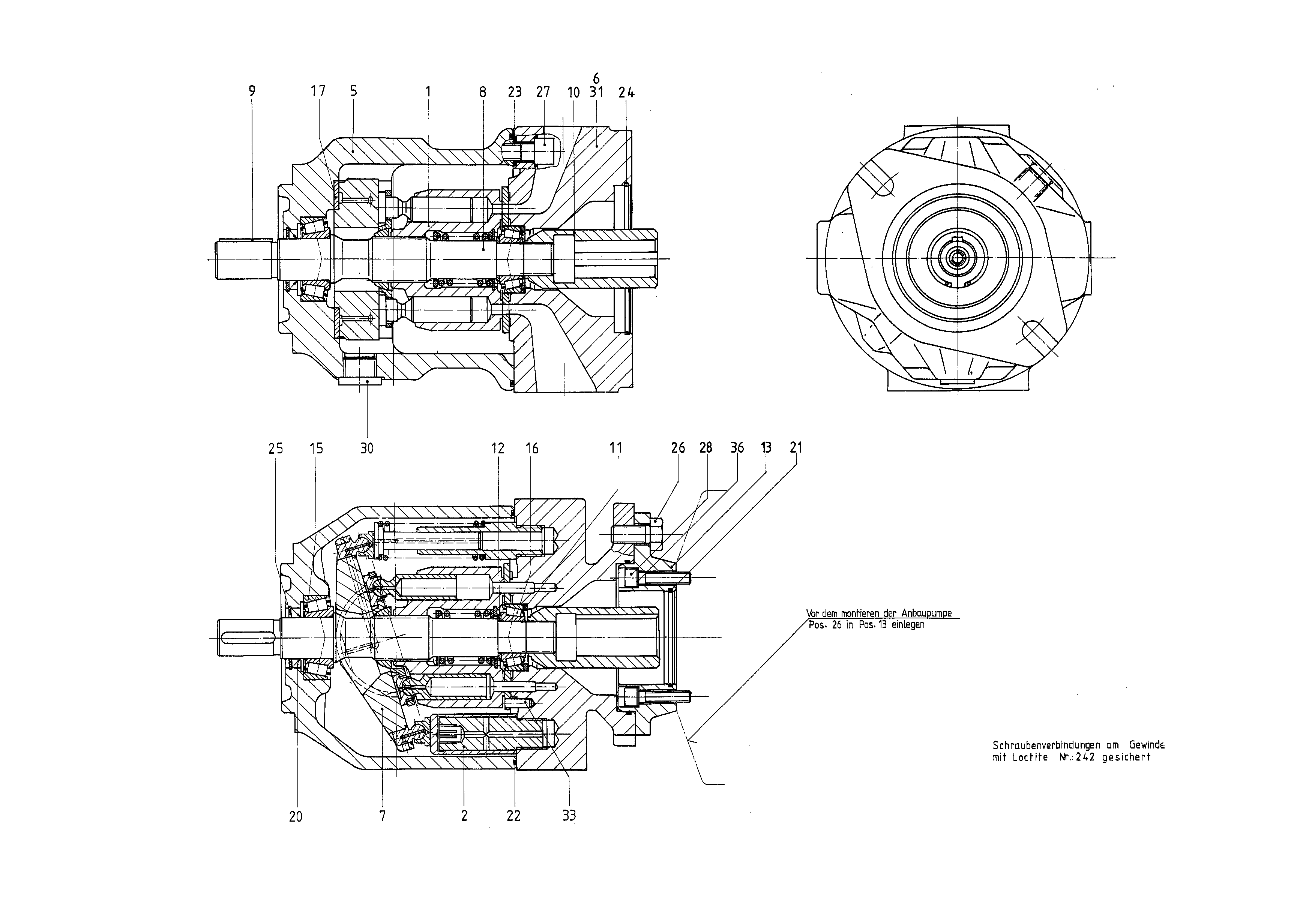 G AA10VSO 45 OV /31R-PKC62K57 — Drawing