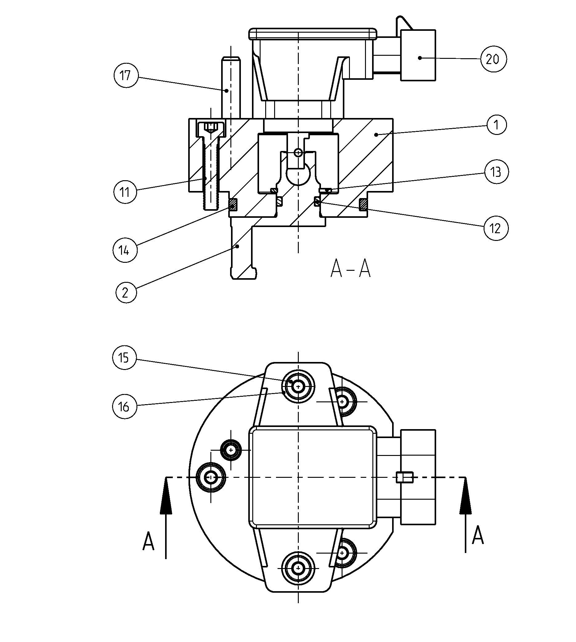 SWIVEL ANGLE SENSOR — Drawing