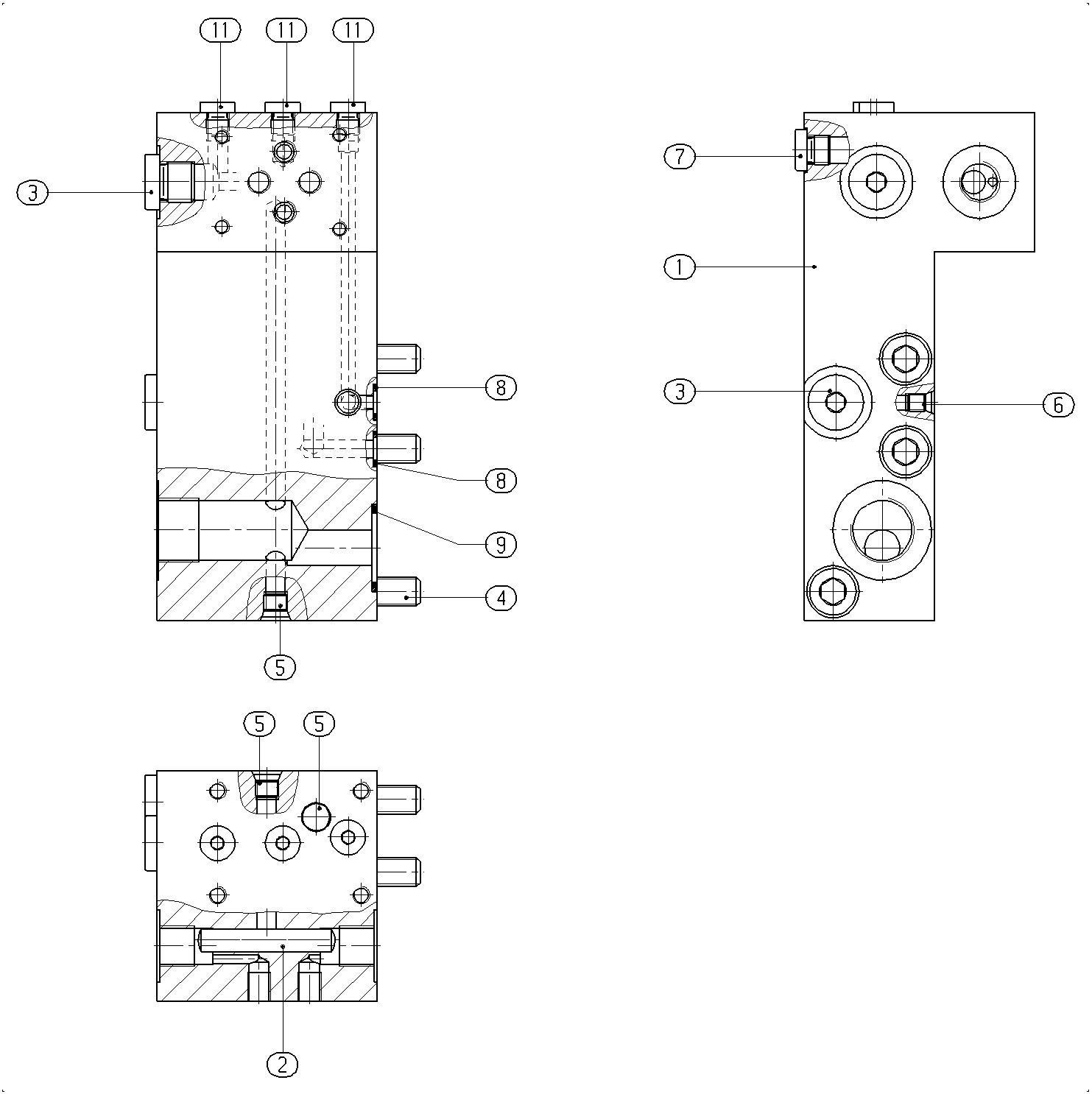 BLOCK A4VSG500-1000 HDT — Drawing