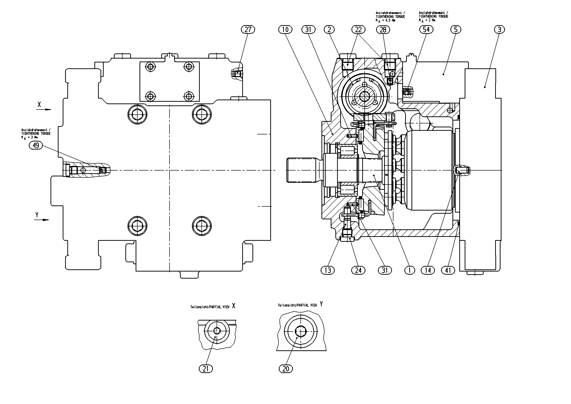 A10VG28HW1/10R-NSCXXN003E-S — Drawing