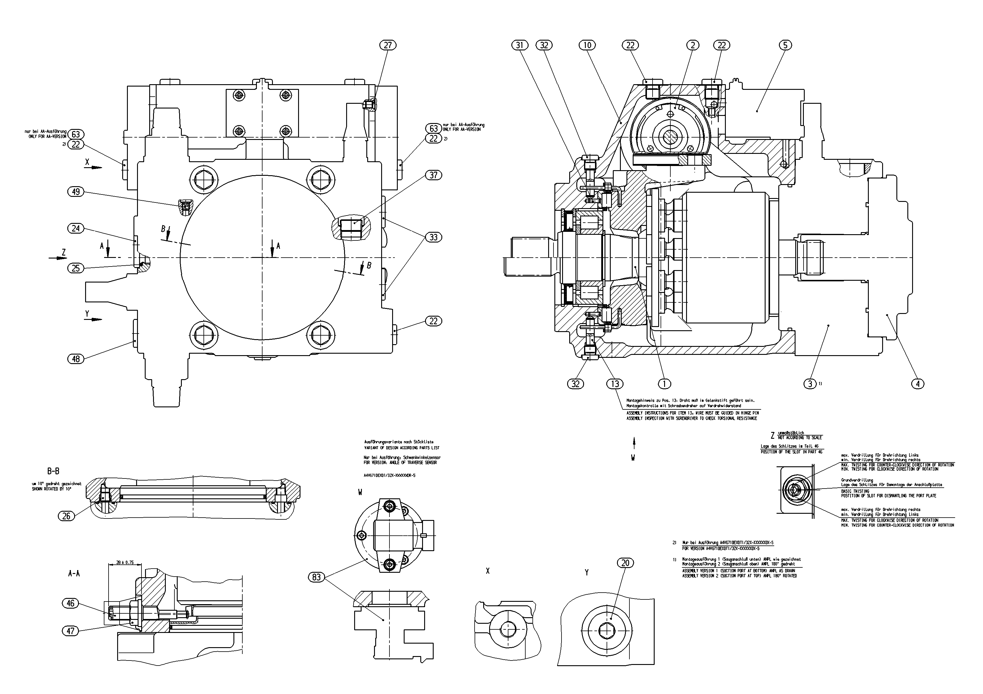 A4VG71DE4DT1/32R-NSF02F001DXT-S — Drawing