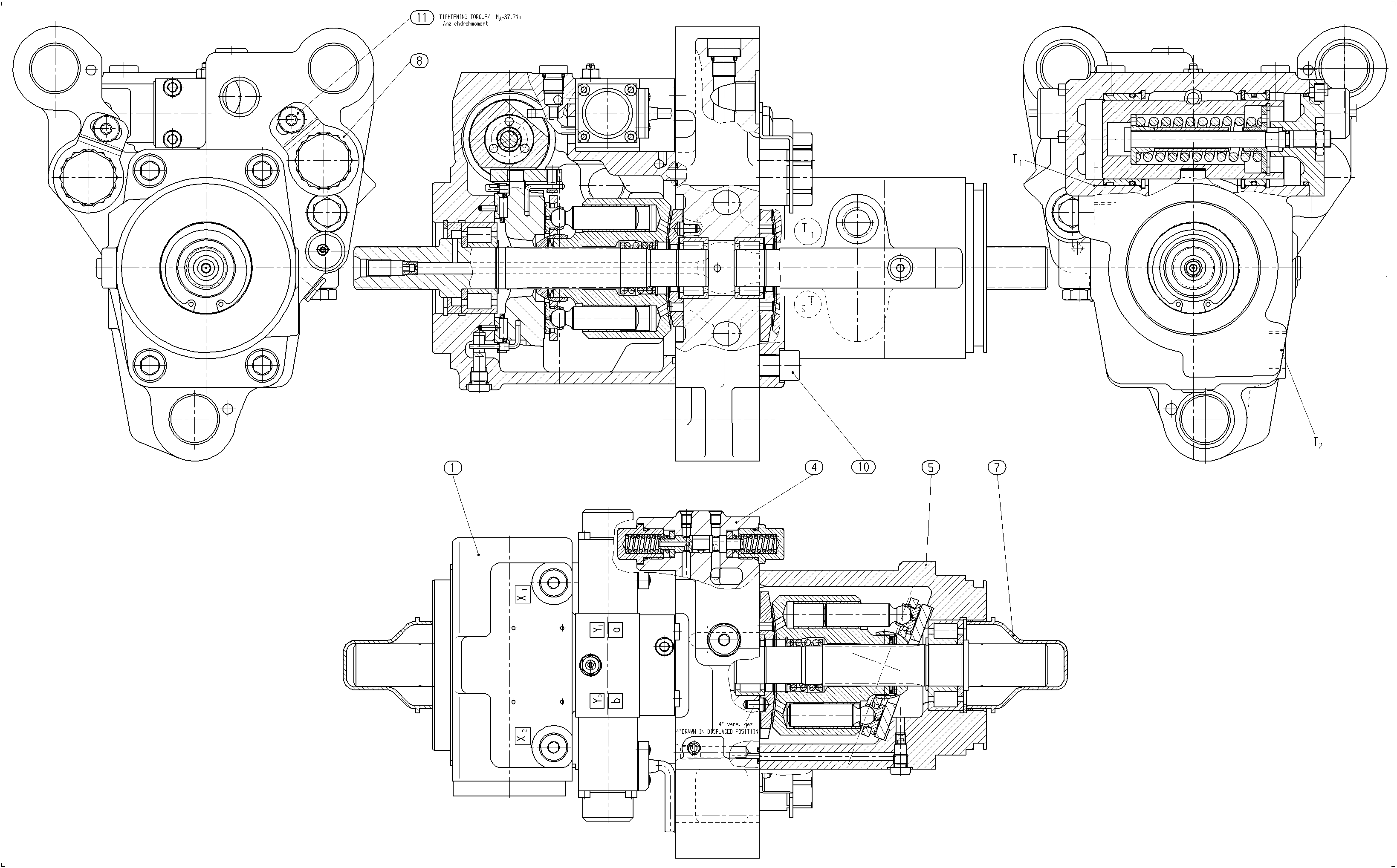 A4VG28EP1+A4FM28-ECCOM1,5-MW1SERIE30 — Drawing