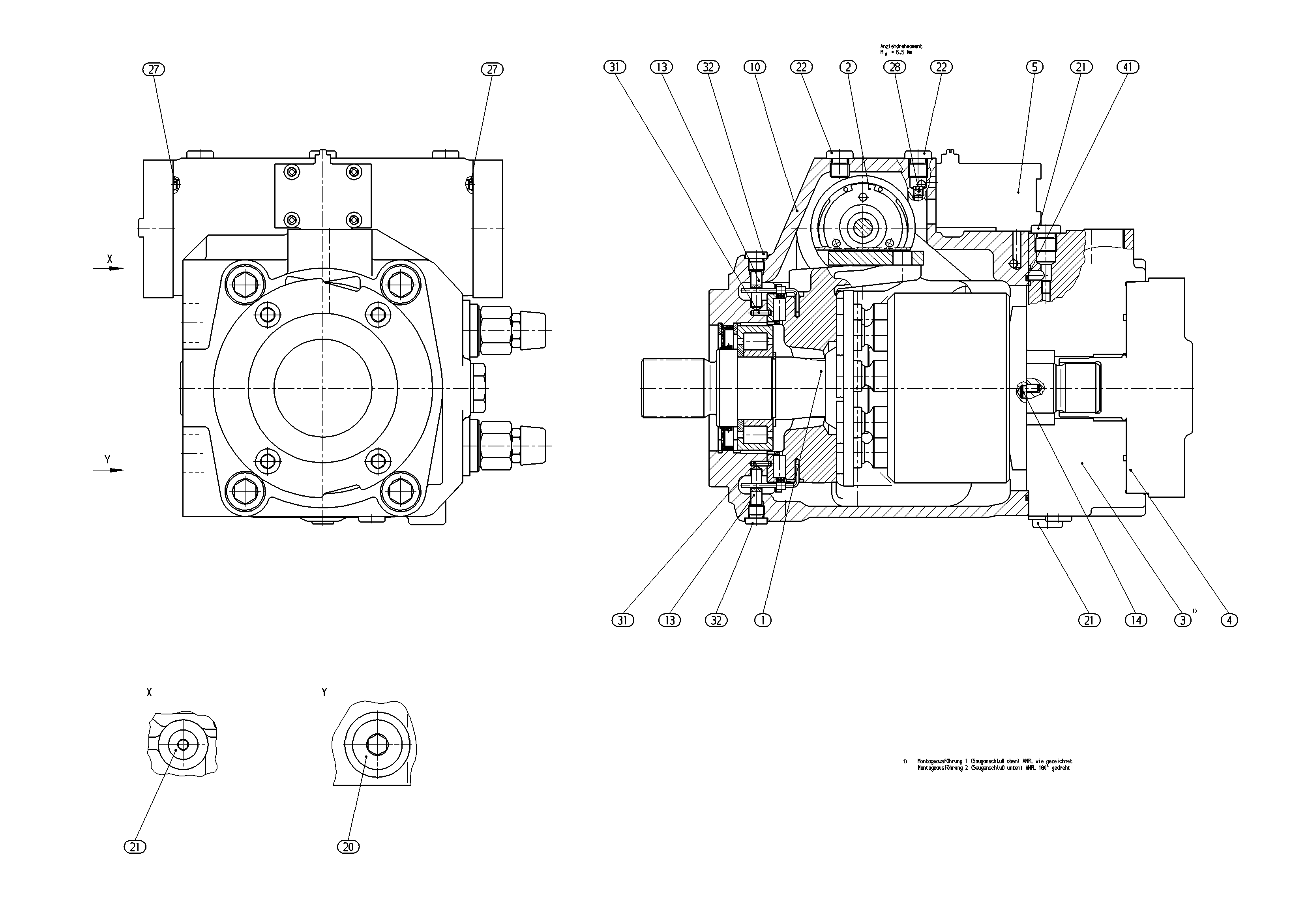 AXIAL-PISTON PUMP — Drawing