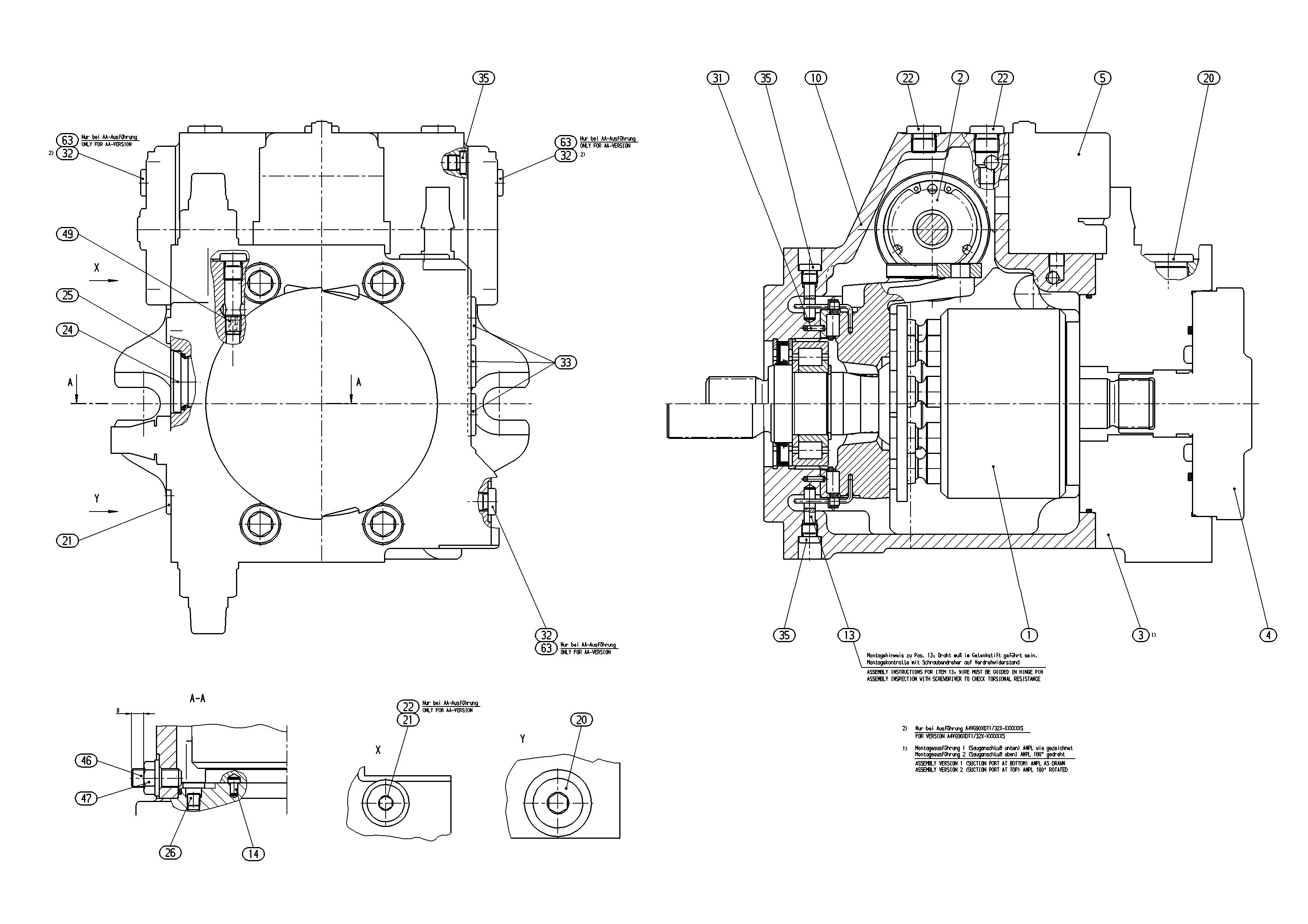 A4VG105EP3D1/32R-NXF02F071SP-S — Drawing