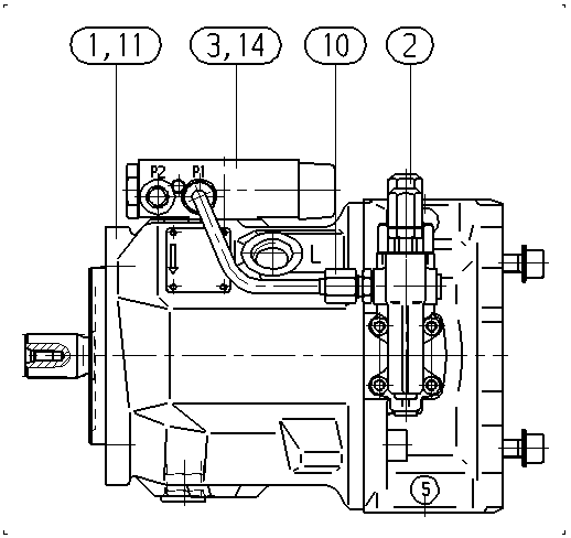 AXIAL-PISTON PUMP — Drawing