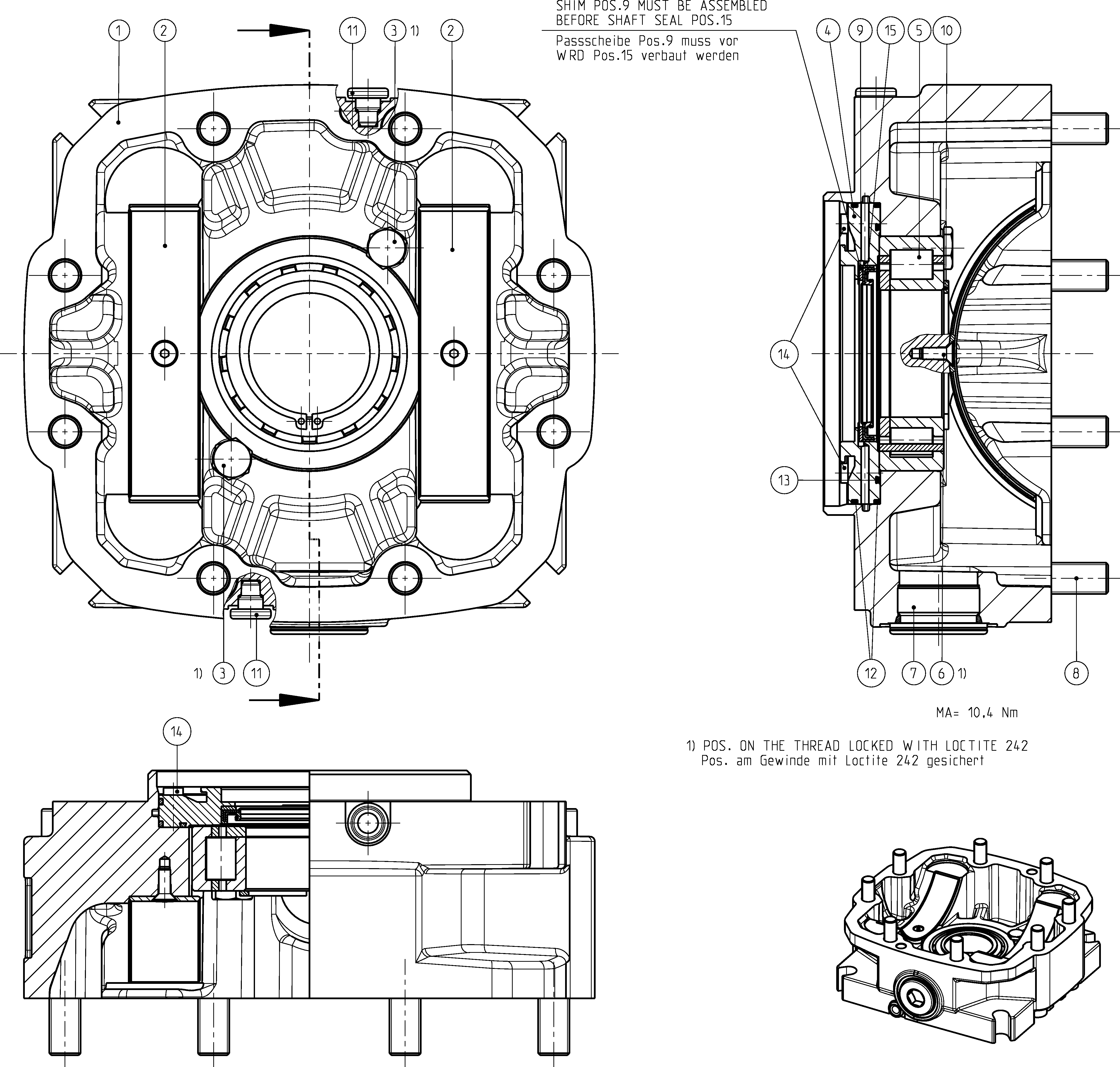 BEARING FLANGE — Drawing