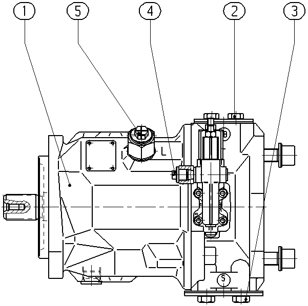 AXIAL-PISTON PUMP — Drawing