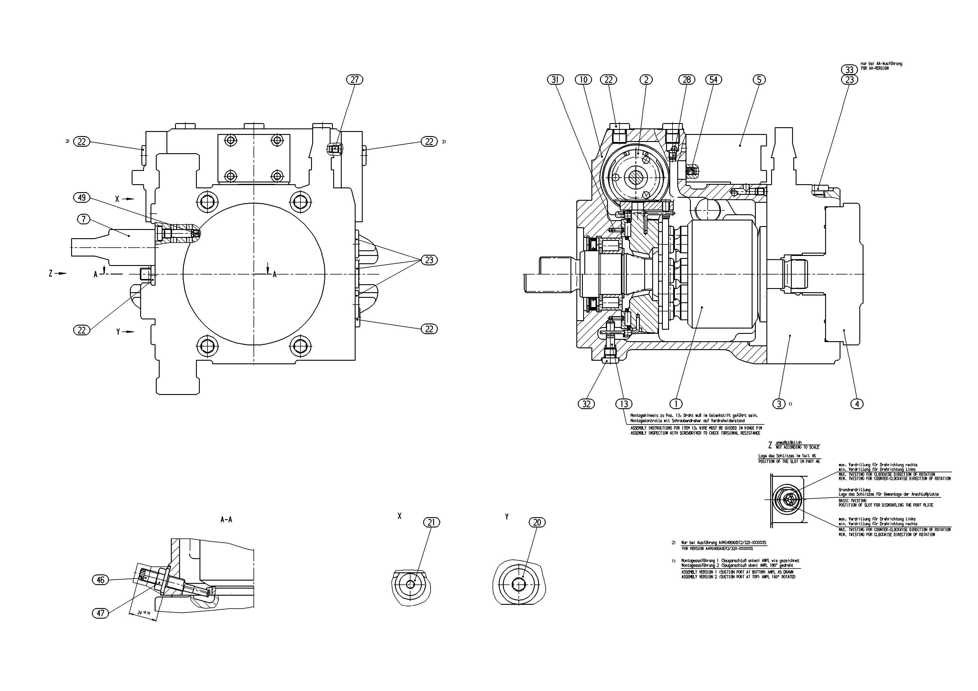 A4VG40DA1D2/32R-NZC02F015SH-S — Drawing