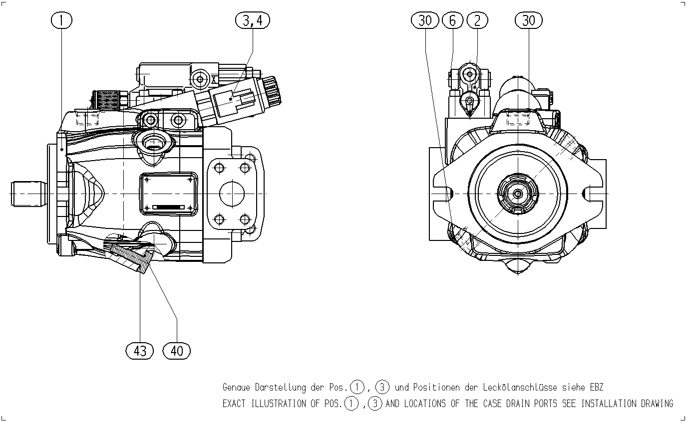 A A10V O 45EP2DS/53L-VSC12N00P -S2933 — Drawing